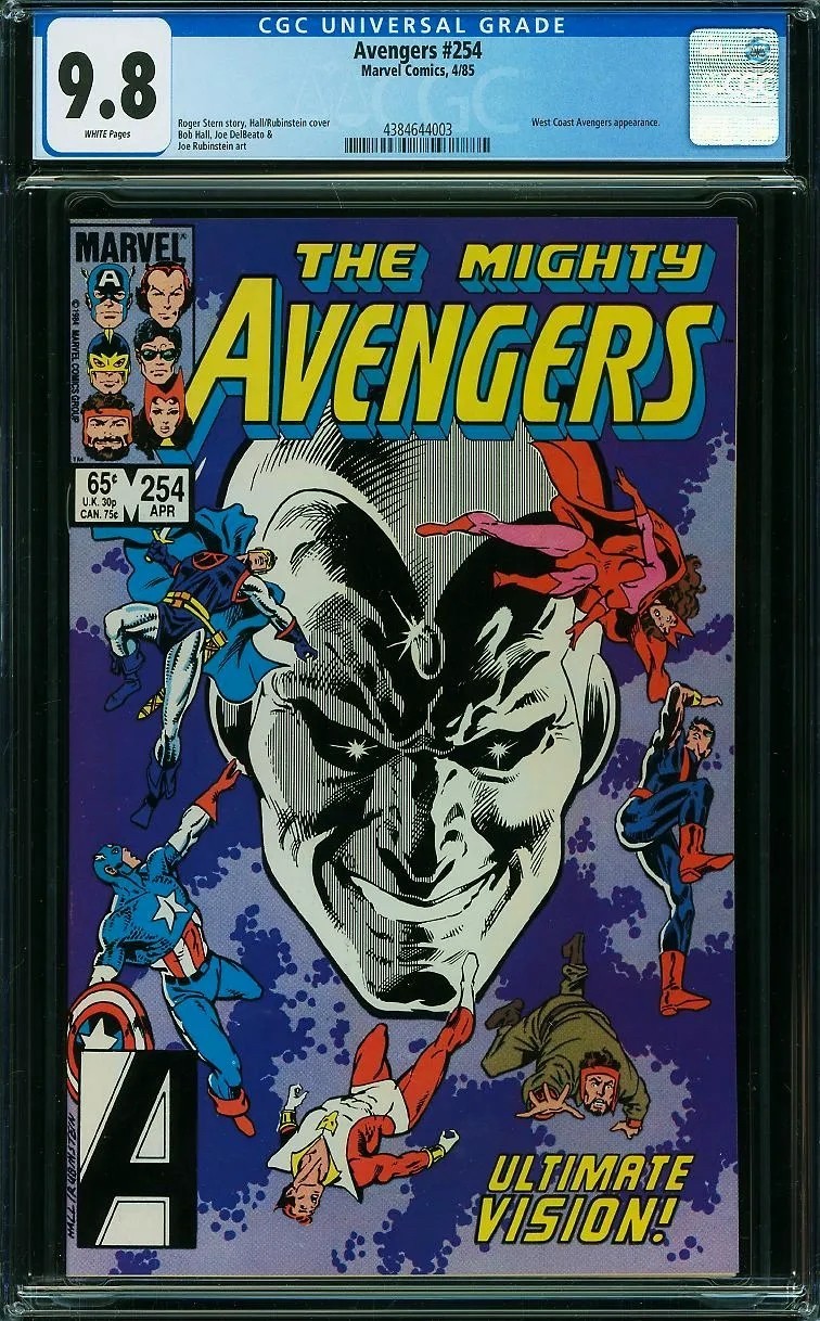 Avengers 254 CGC 9.8 White Pages 1985 West Coast Avengers Vision Key
