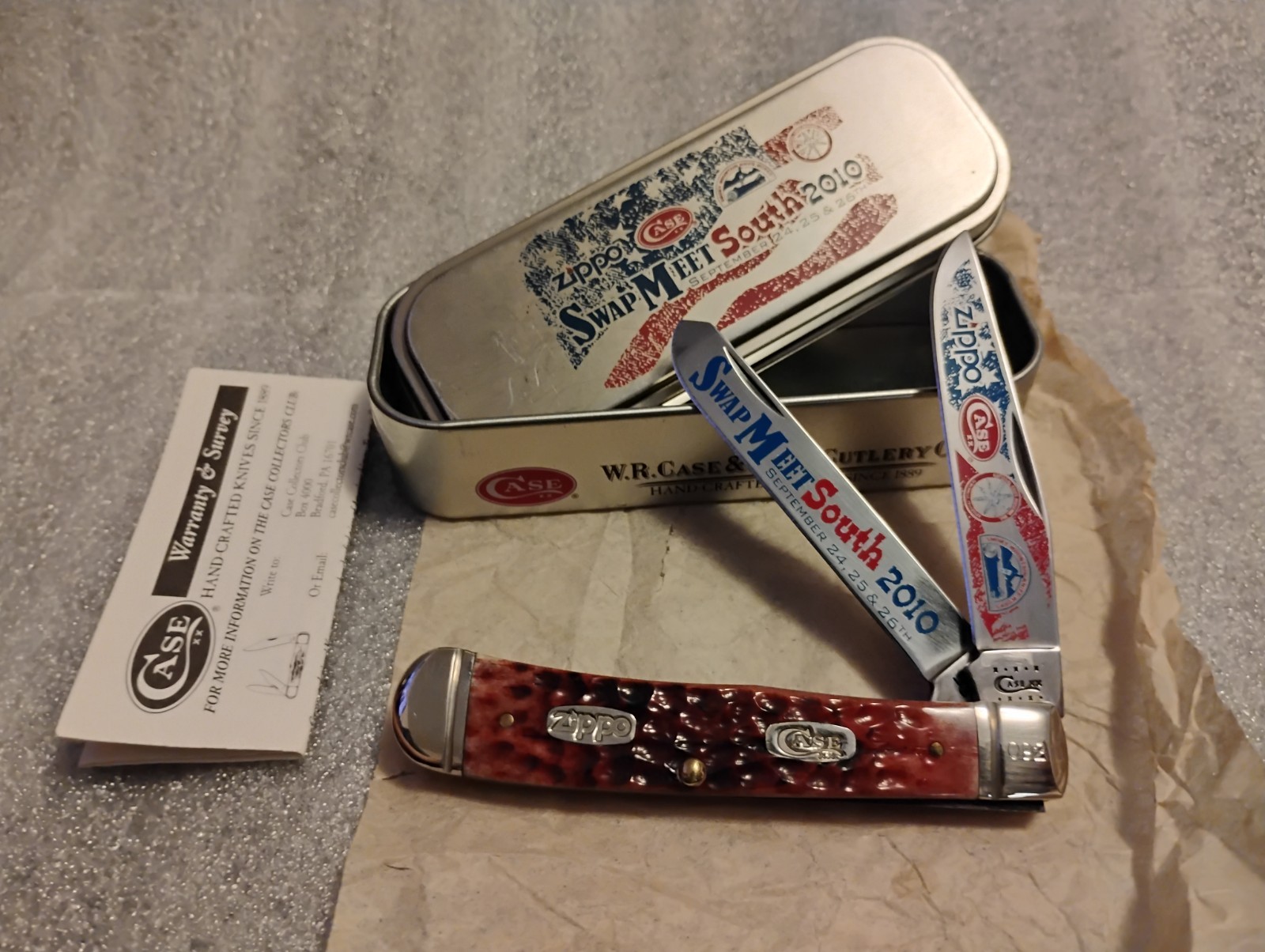 2010 CASE XX 6254 SS SMKW Limited Swap Meet Trapper.  Case / Zippo Shield.