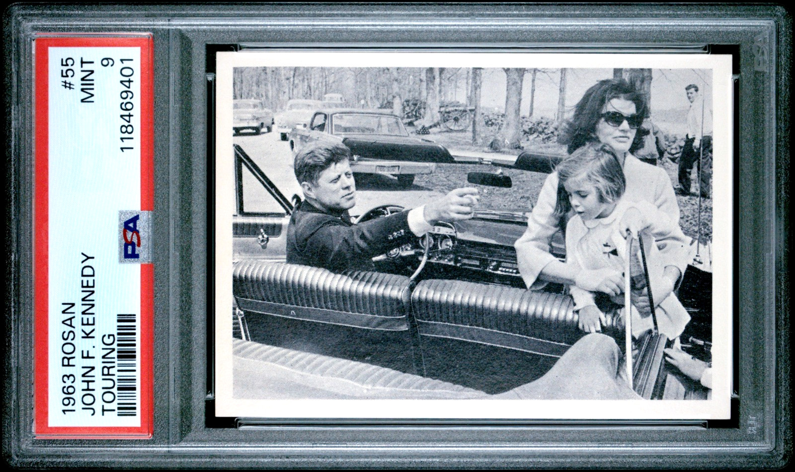 PSA 9 1963 Rosan John F Kennedy Jackie O Jacqueline Onassis #55 Rookie Card 60s