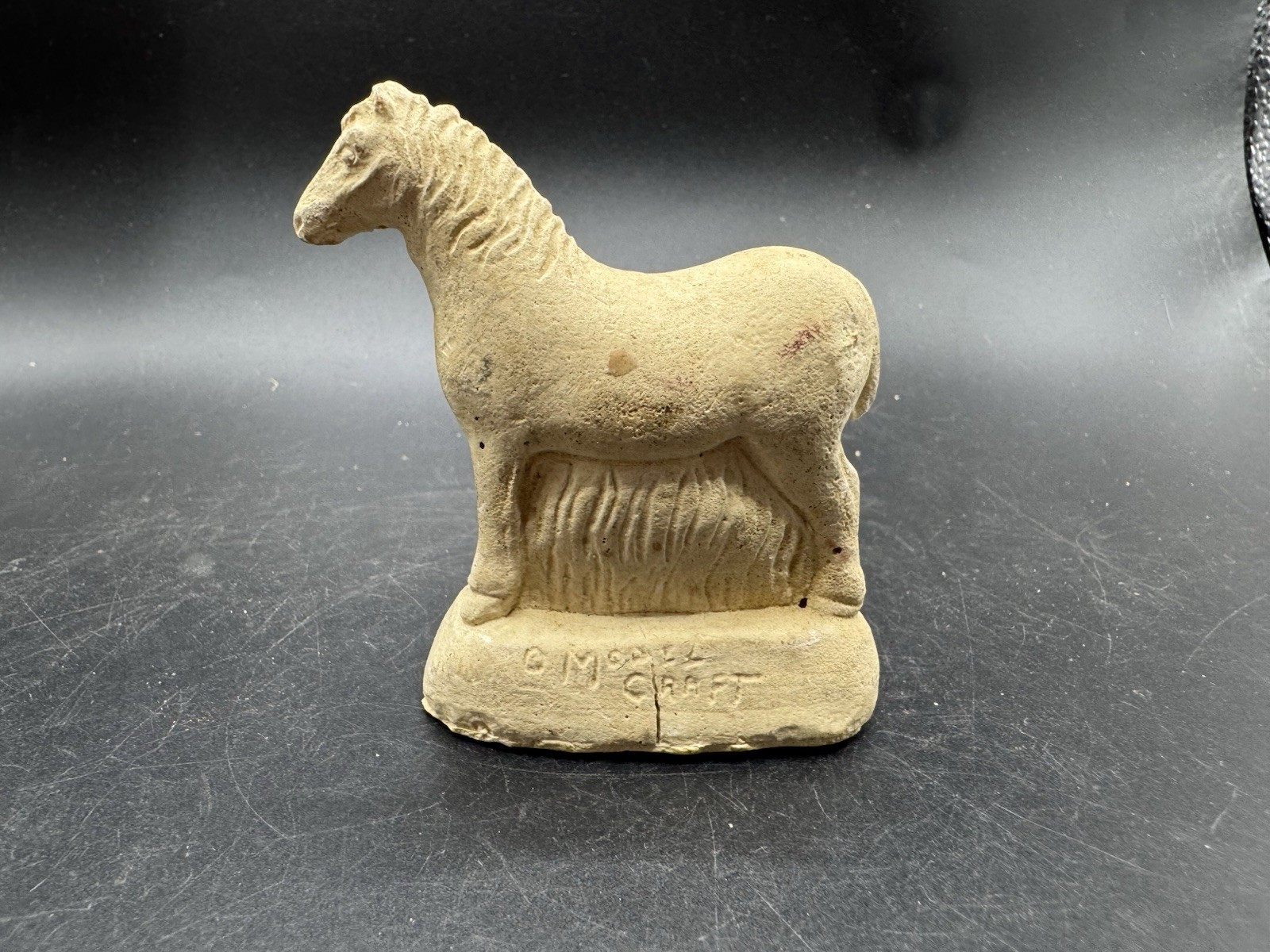 Vintage Model Craft Plaster Chalkware Horse Figurine Kay Stanley Mold Craft 3.5