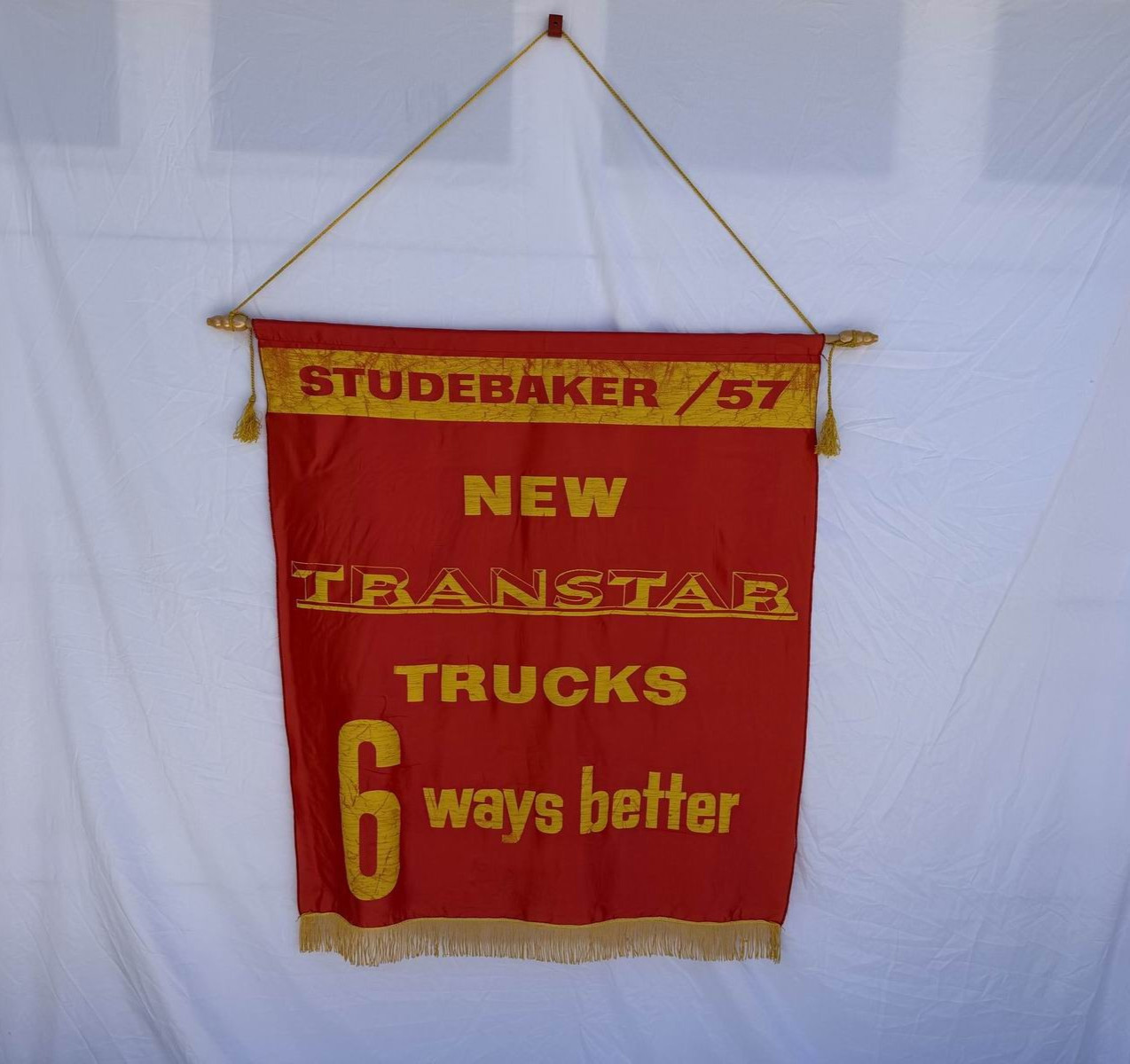 VTG Studebaker / 57 New Transtar Trucks 6 Ways Better Dealership Showroom Banner