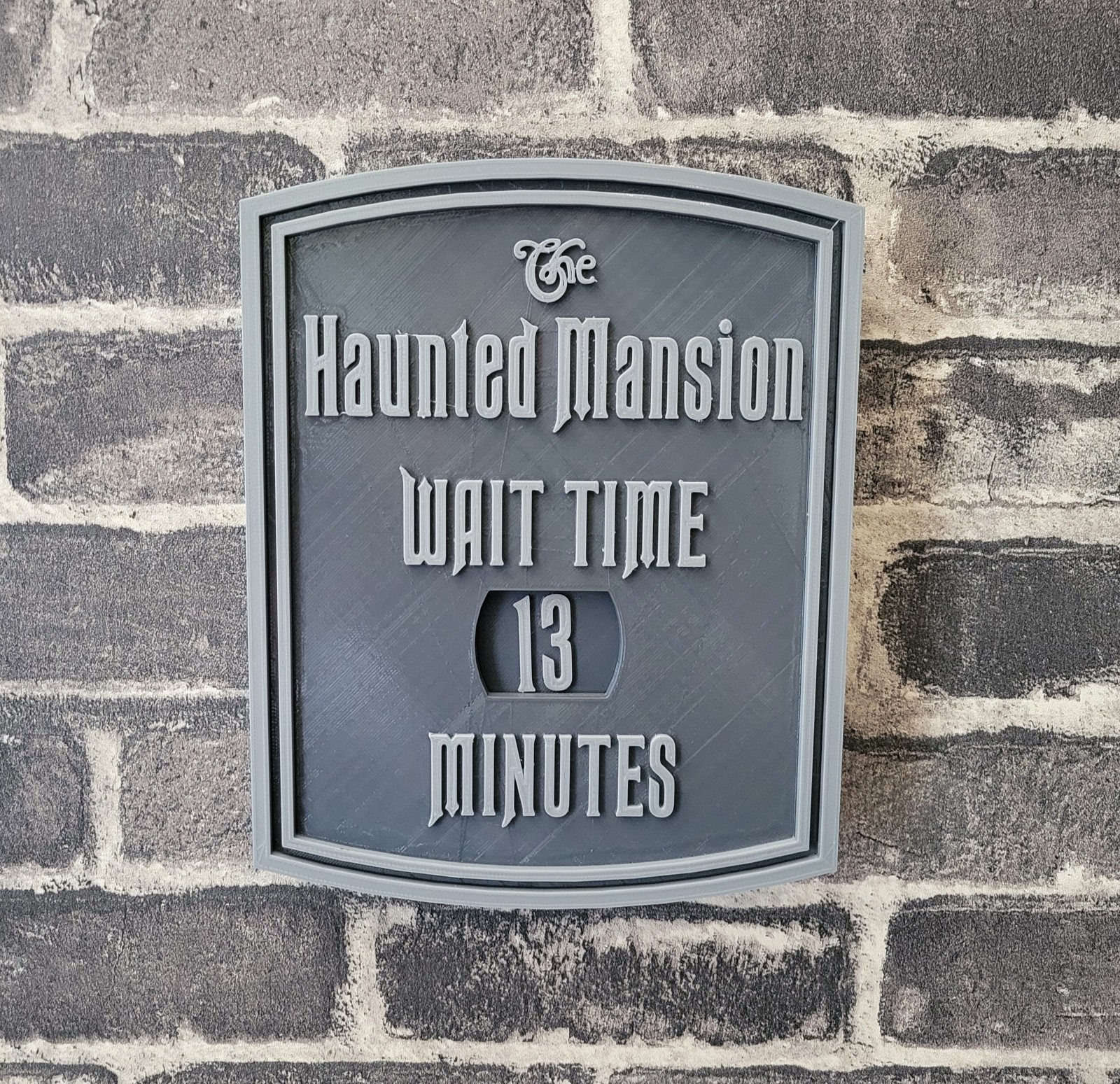 7.5 x 6 inches Haunted Mansion Wait Time Sign Plaque Replica - Disney World