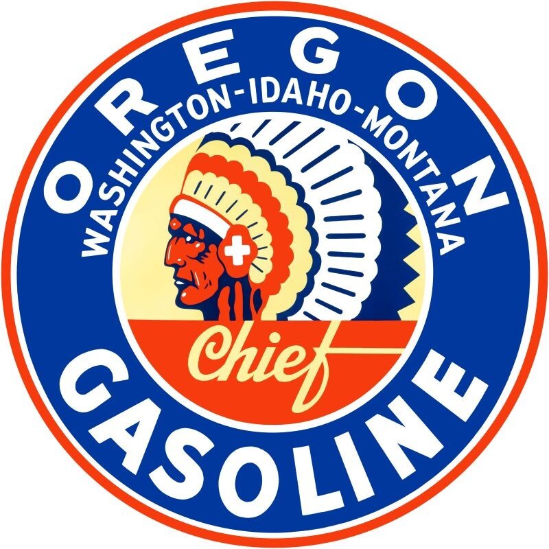 Oregon Chief Gasoline NEW Sign: 28