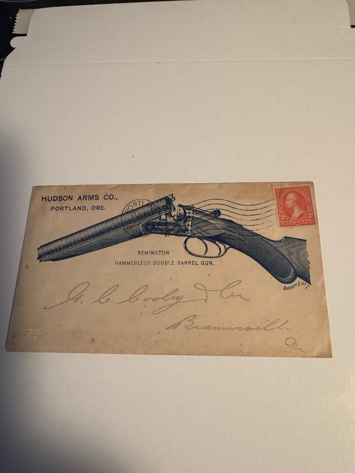 Antique Hudson Arms Company Envelope Portland Oregon 1897
