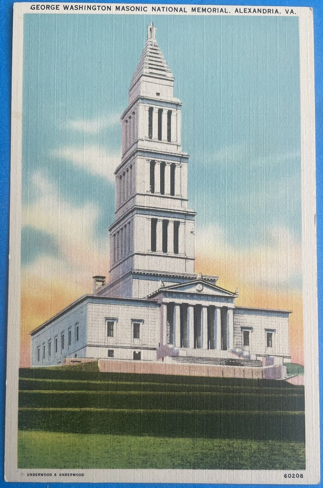 Vintage George Washington Masonic Memorial Postcard - Alexandria VA, Colorchrome