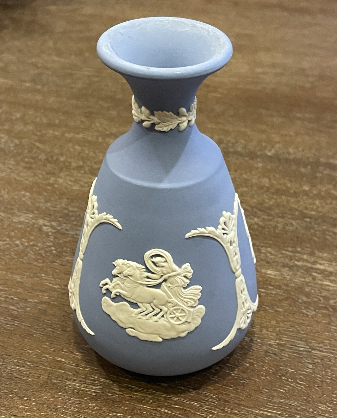 Nice Wedgwood Bud Vase Blue / White Jasperware Made in England