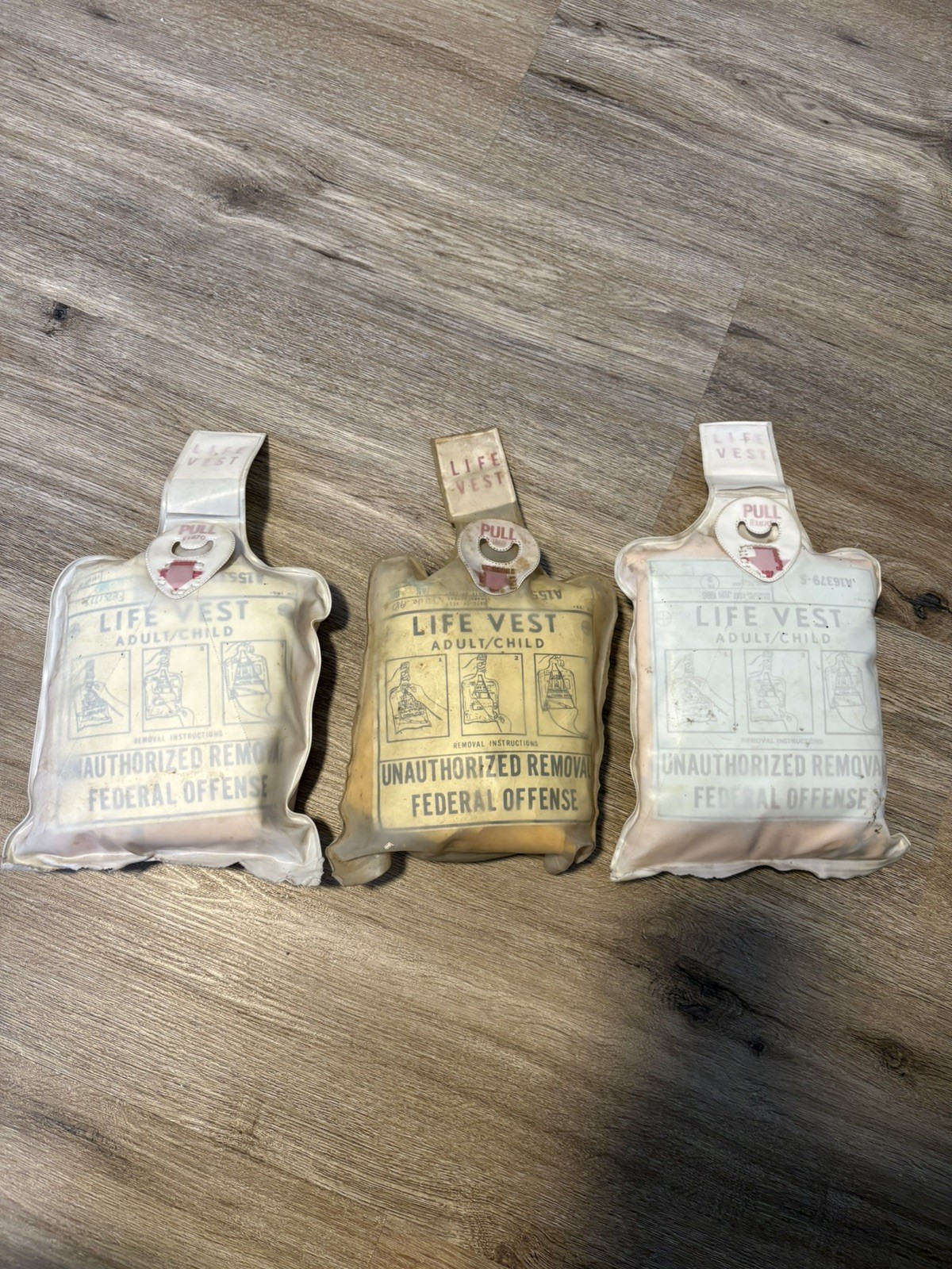 Vintage Lot of 3 1970s/80s Airlines Adult/Child Life Vest Sealed Rare JFK 