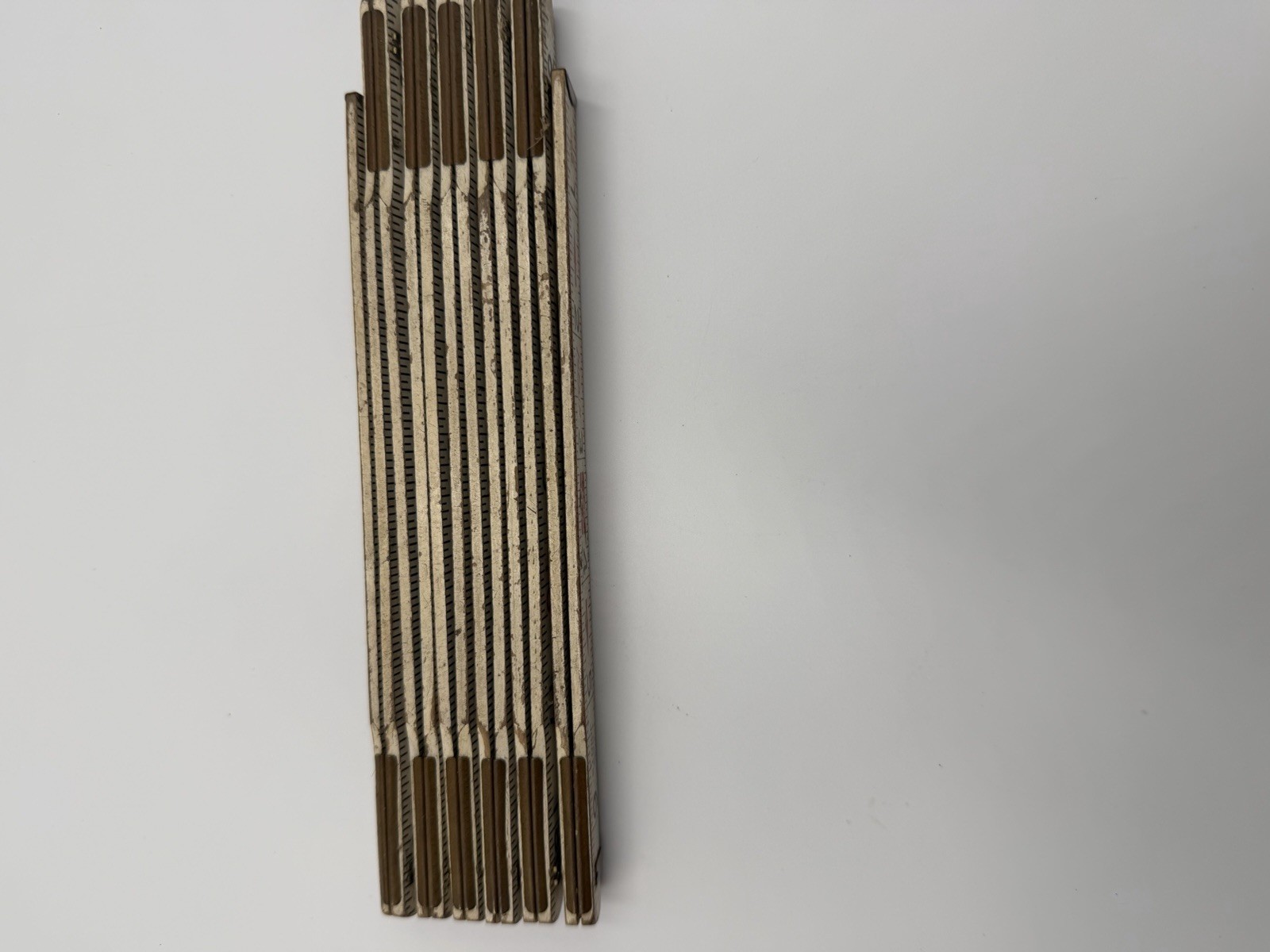 Lufkin No. 966 Red End Two Way Folding Ruler 6 ft Wood Zig Zag Carpenter VTG
