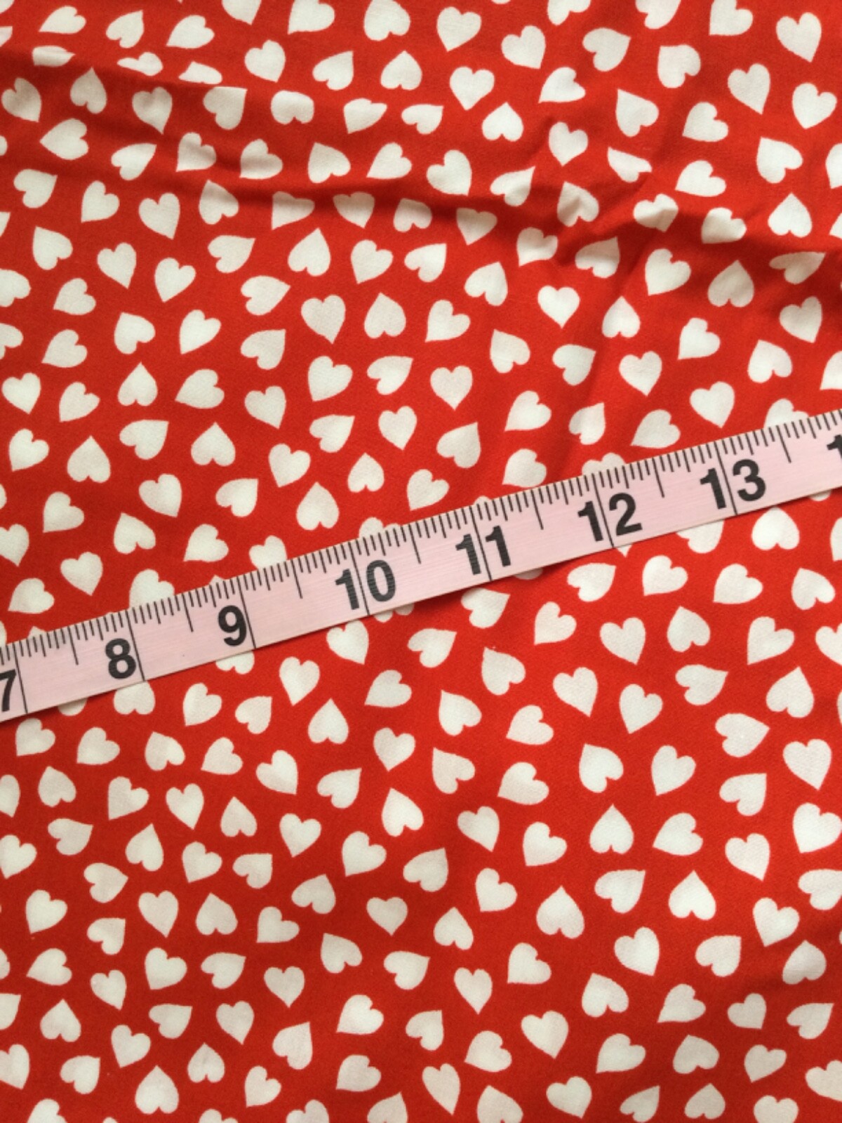 Vintage 50s-60s Heart Print Fabric 44Wx10.5yd Manes 