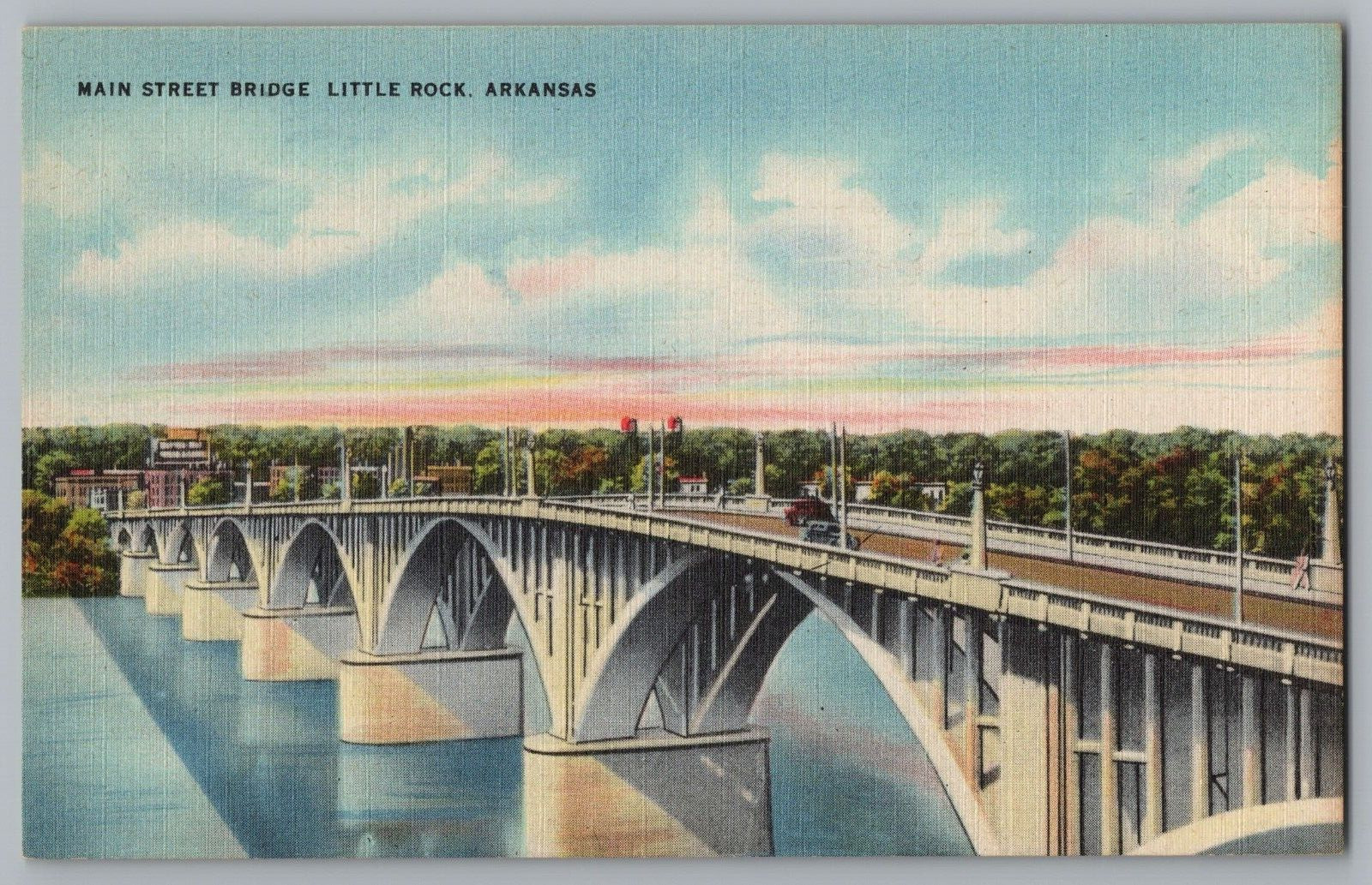 Postcard Main Street Bridge, Little Rock, Arkansas