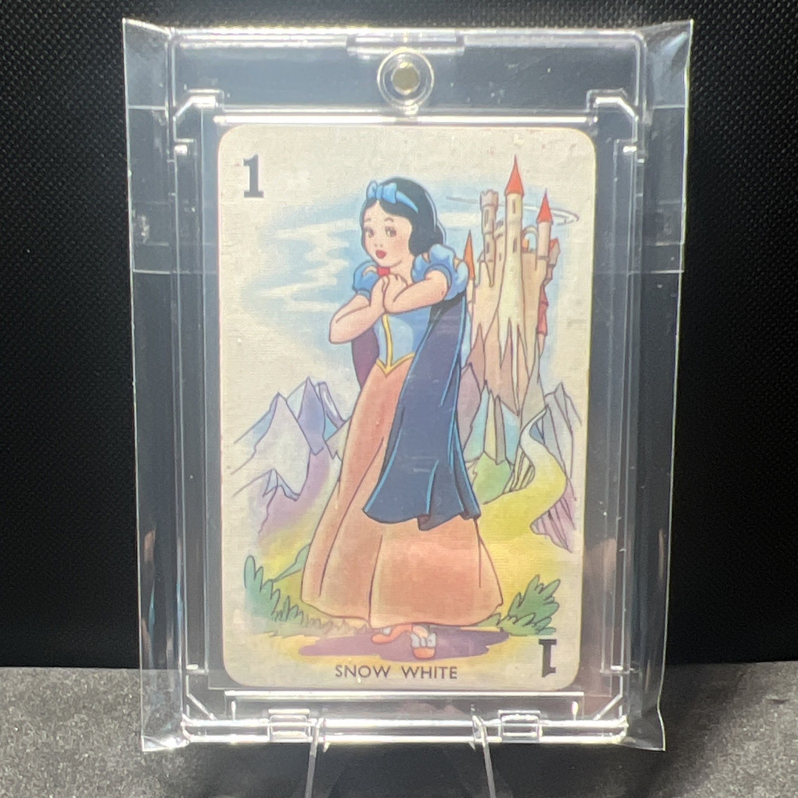 RARE-1938 CASTELL SHUFFLED SYMPHONIES - SNOW WHITE- DISNEY CARD - RED BACK