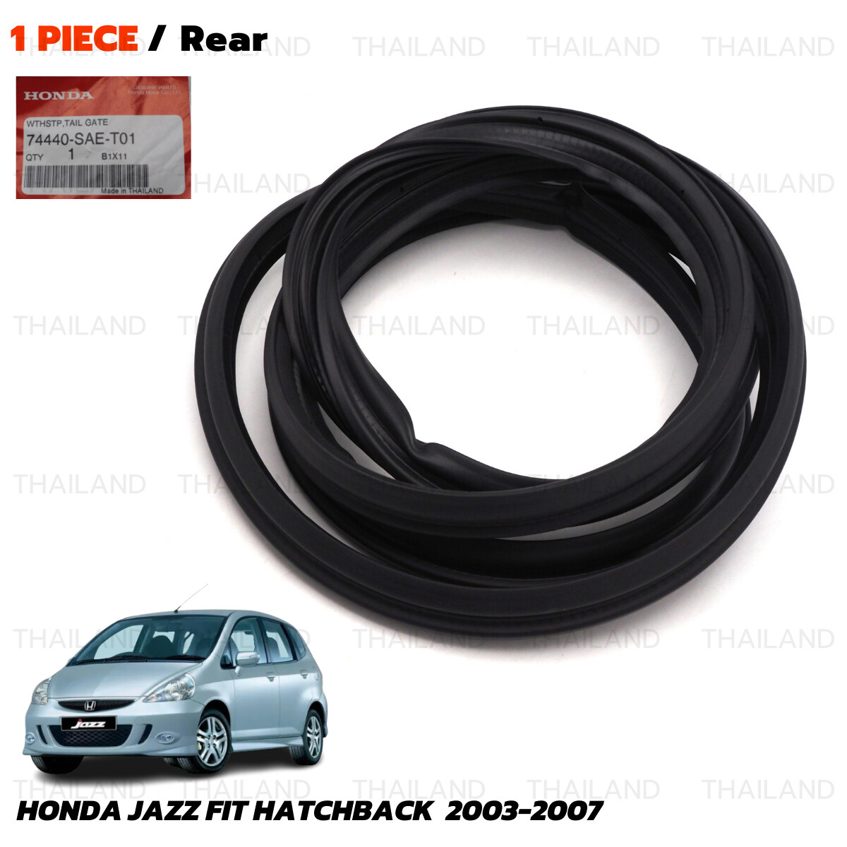Rear Trunk Tailgate Rubber Weatherstrip Seal For Honda Jazz Fit 2003 - 2007 Rear Trunk Tailgate Rubber Weatherstrip Seal For Honda Jazz Fit 2003 - 2007