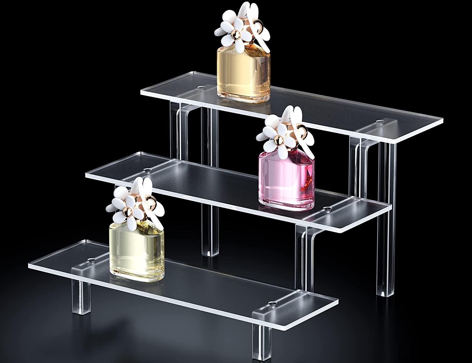 WINKINE Perfume Display, Acrylic Perfume Organizer Perfume Holder Stand, Acrylic