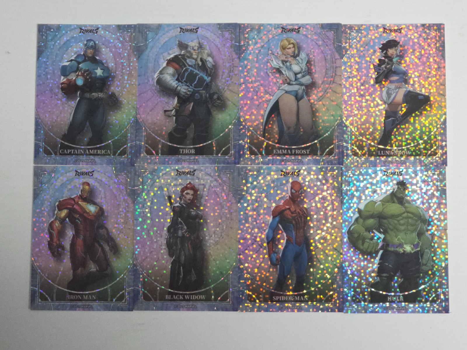 2025 CardFun Marvel Rivals Promo Exclusive 8-Card Sparkle Refractor Complete Set