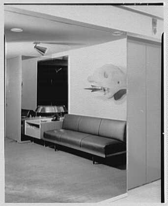 New York City NY 1950 Raymond Loewy Associates Reception Mirror Detail
