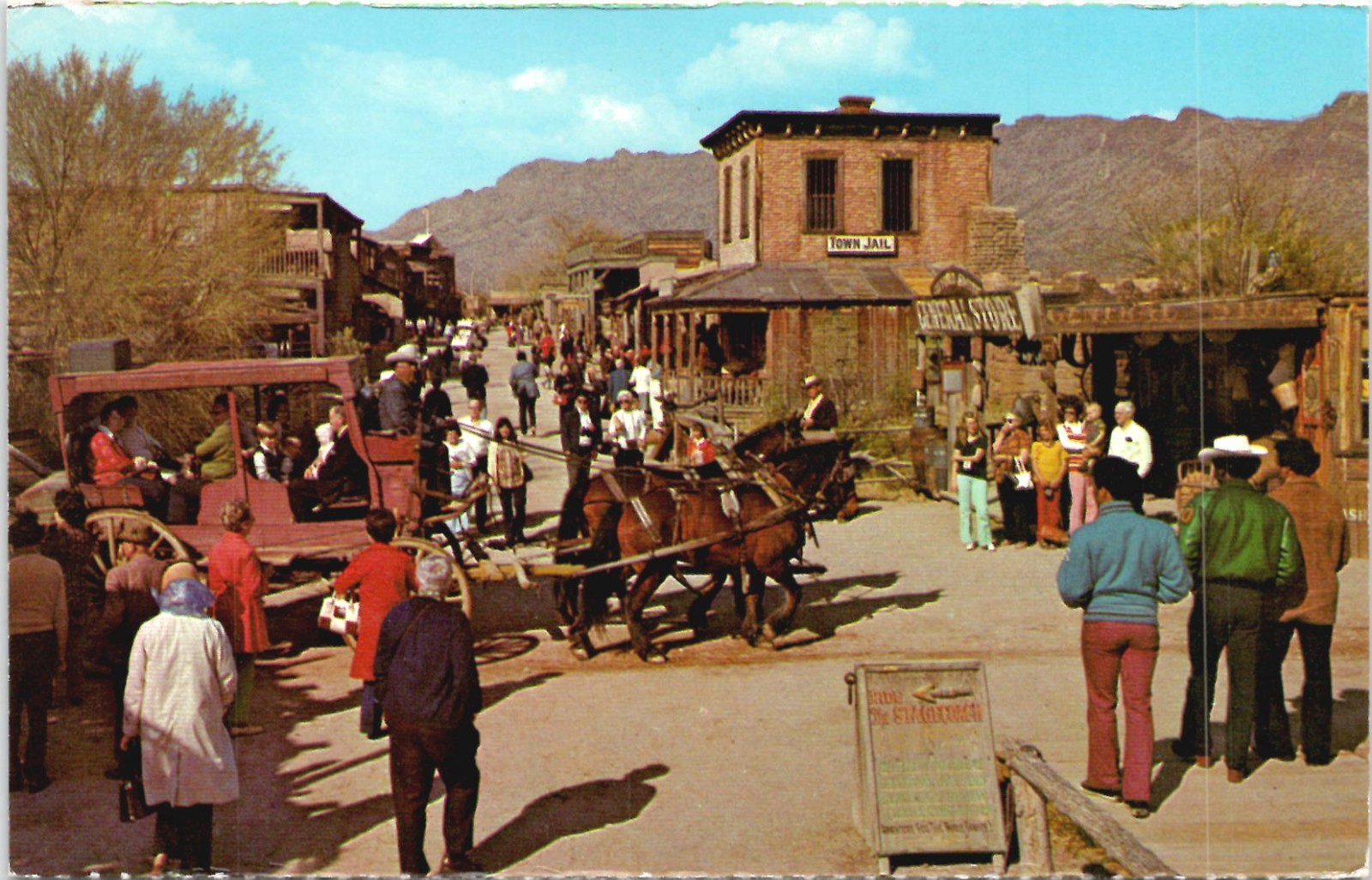 Main Street In Old Tucson, Arizona Movie Set, Postcard 