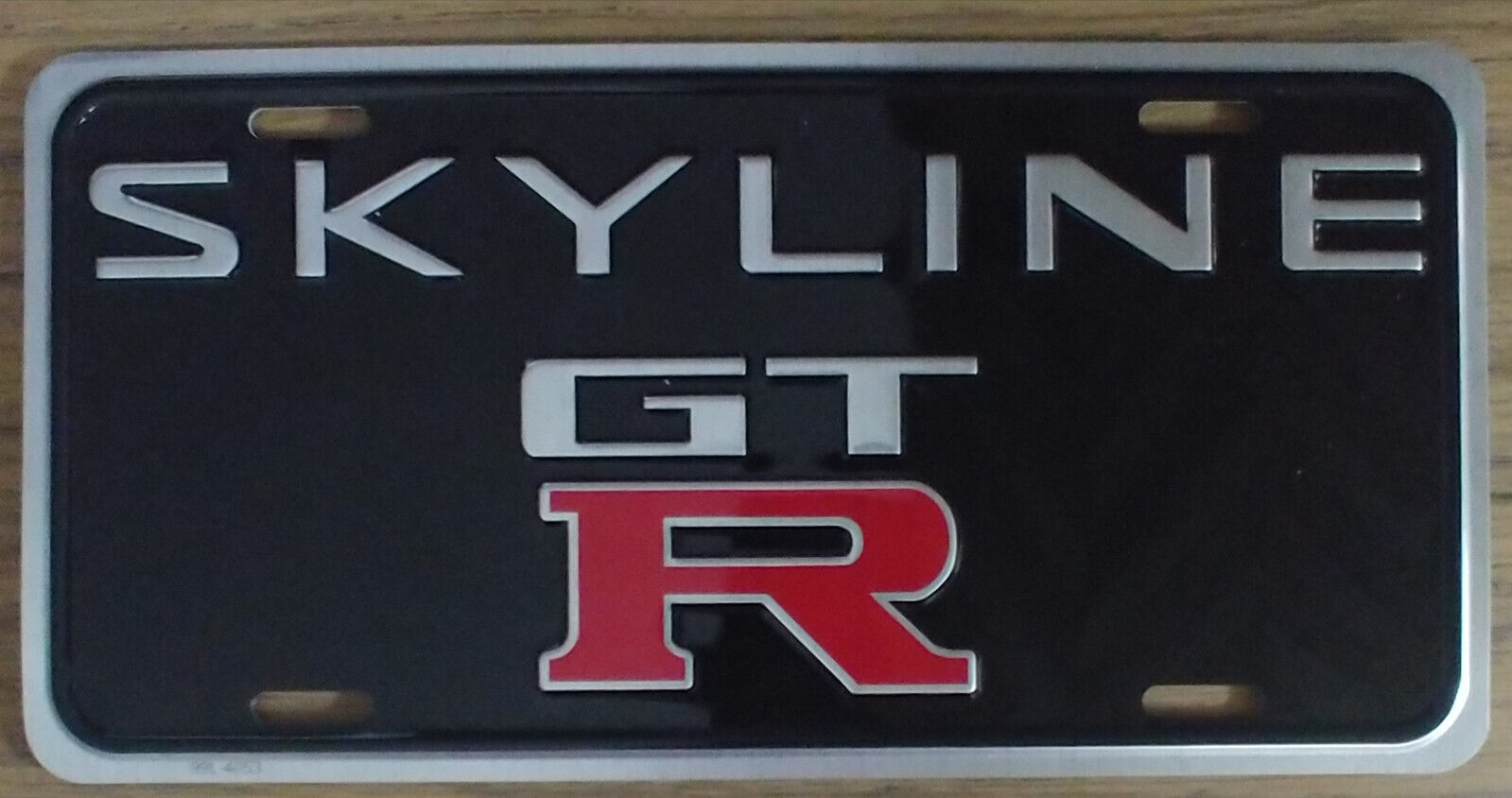 Vintage Skyline GTR GT-R Auto License Plate Embossed Metal New Old Stock #2726
