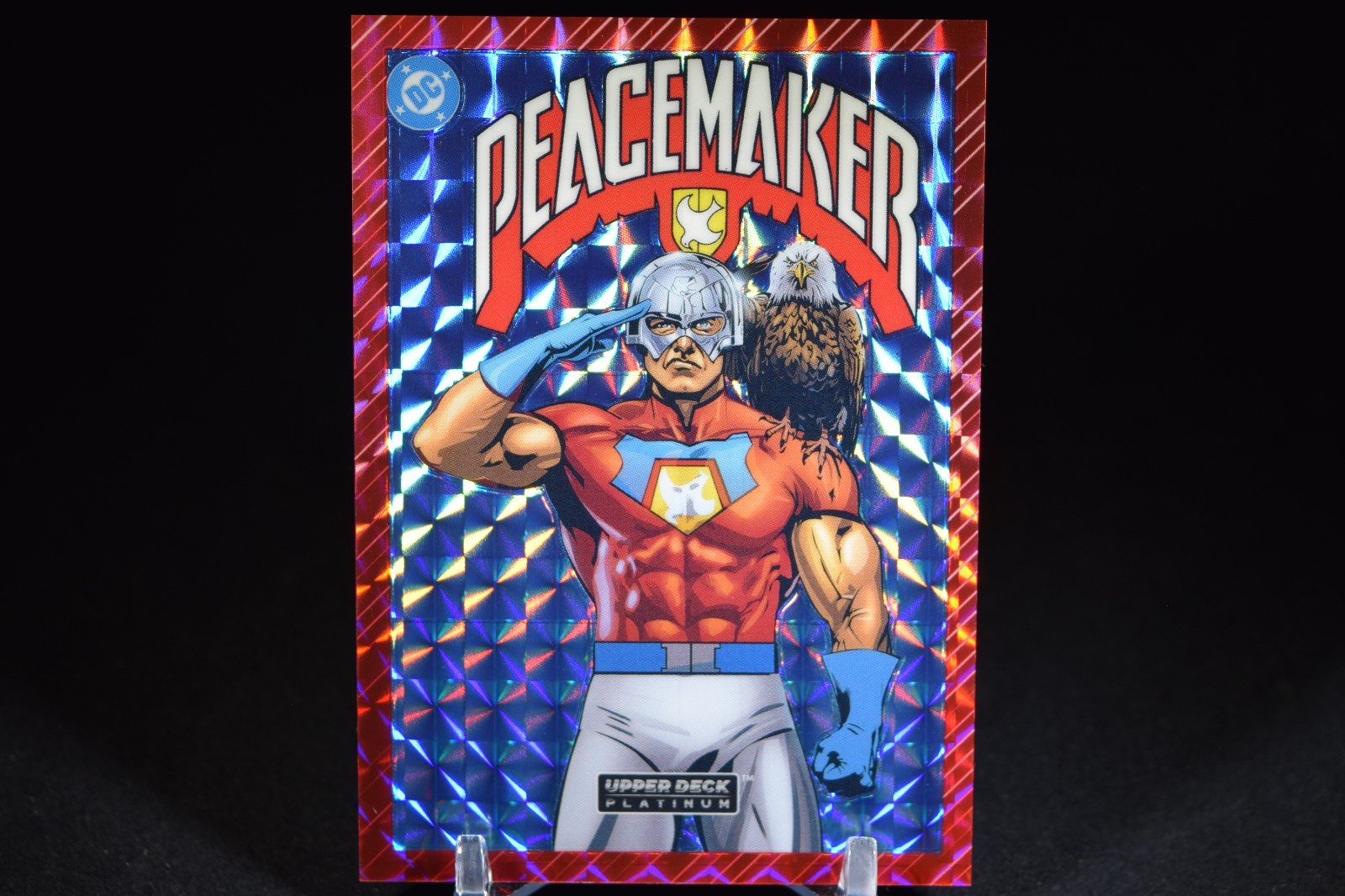 2026 Upper Deck Platinum DC Peacemaker Cover Variant Red Tessellation 8/15