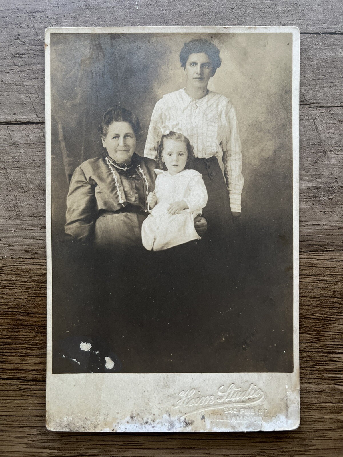 c1910 Family Portrait, Williamsport, PA - Antique Real Photo Postcard RPPC