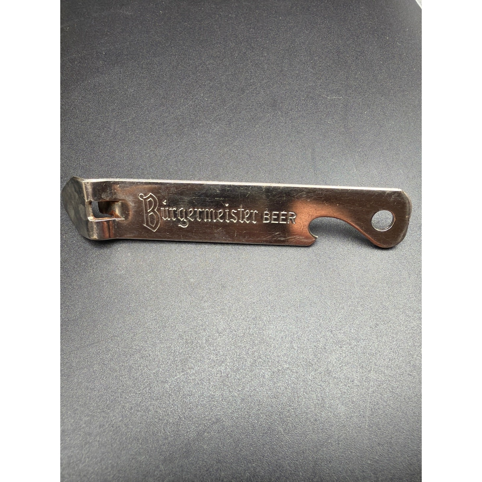 Vintage Burgermeister Beer Bottle Opener Vaughan USA 4.5\