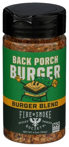 Fire And Smoke Rub Back Porch Burger 6.5oz