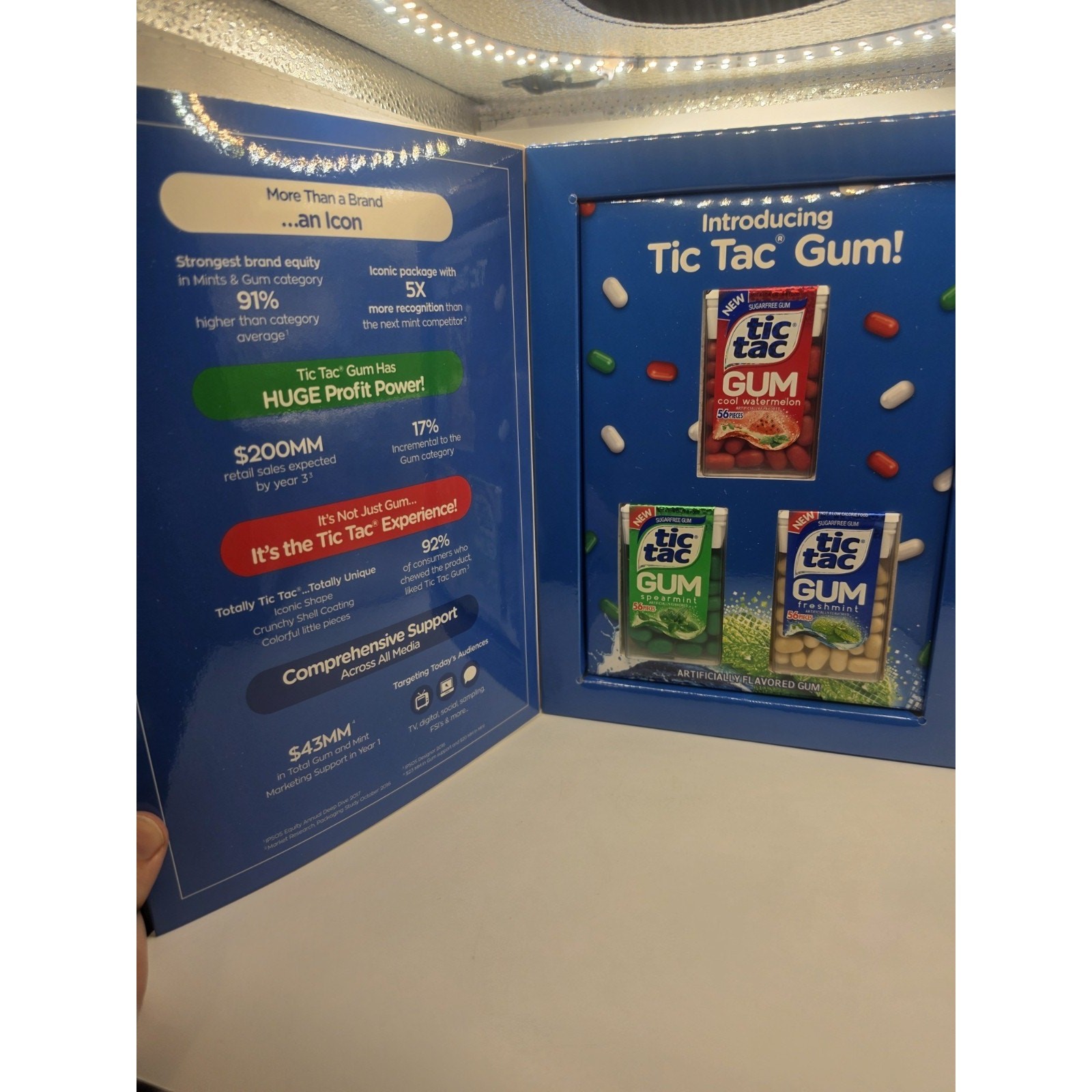 Rare Tic Tac Sugar Free Gum Promo Item, Freshmint, Spearmint & Watermelon