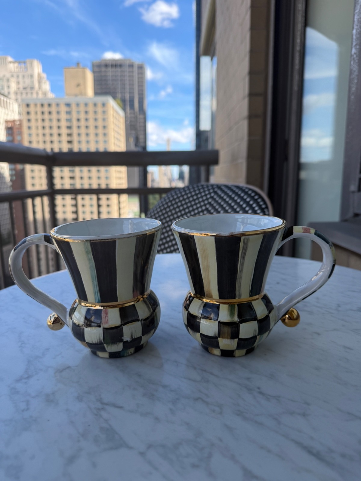 Mackenzie - Childs Courtly Check Ceramic Mug Set of 2 