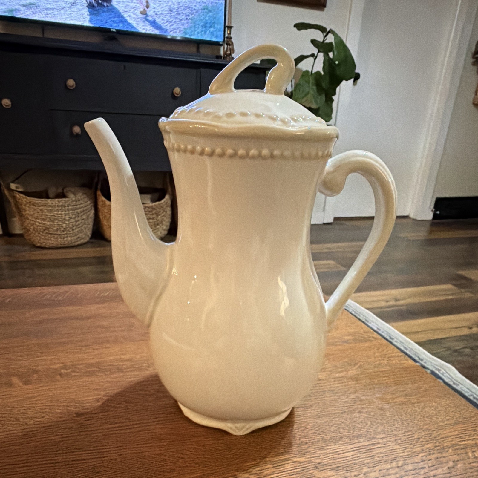 Princess House Vintage Pavillion Ceramic Coffee Pot With Lid 8 7/8\ Princess House Vintage Pavillion Ceramic Coffee Pot With Lid 8 7/8\