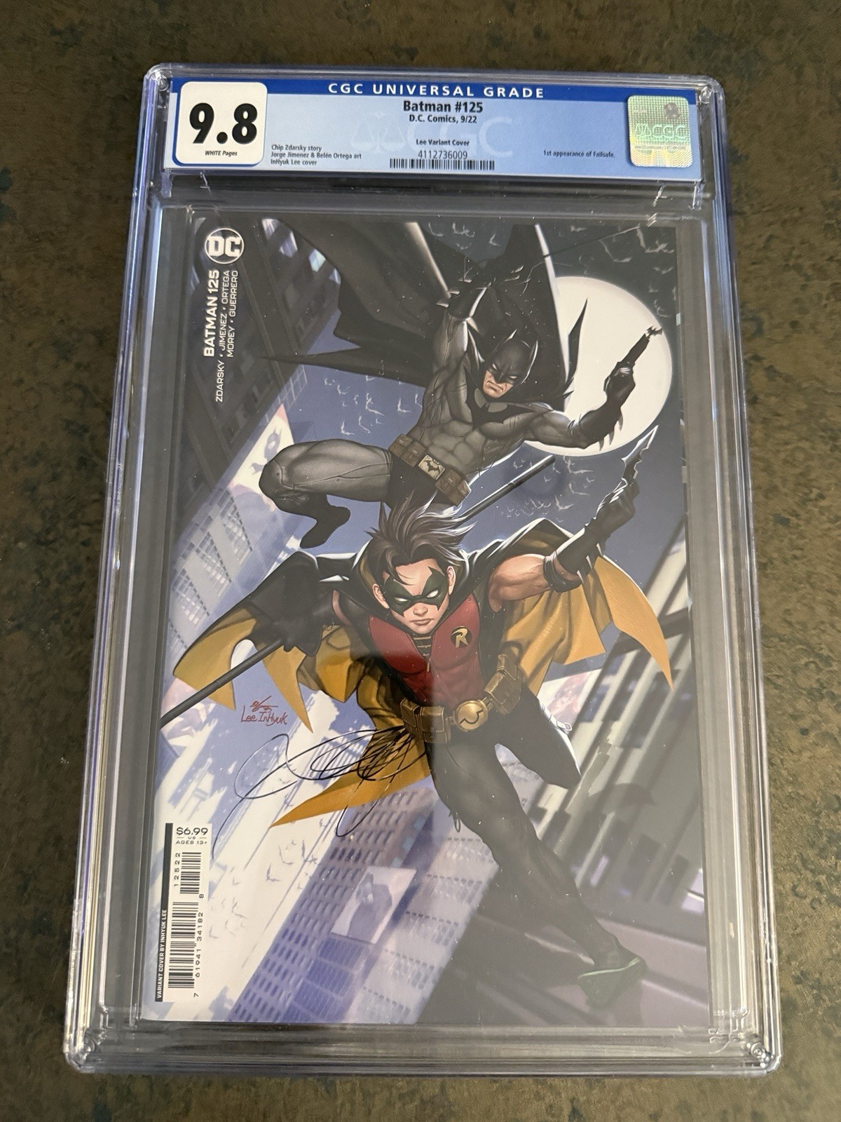 DC Comics Batman #125 CGC 9.8 White Pages InHyuk Lee Variant 1st App Failsafe