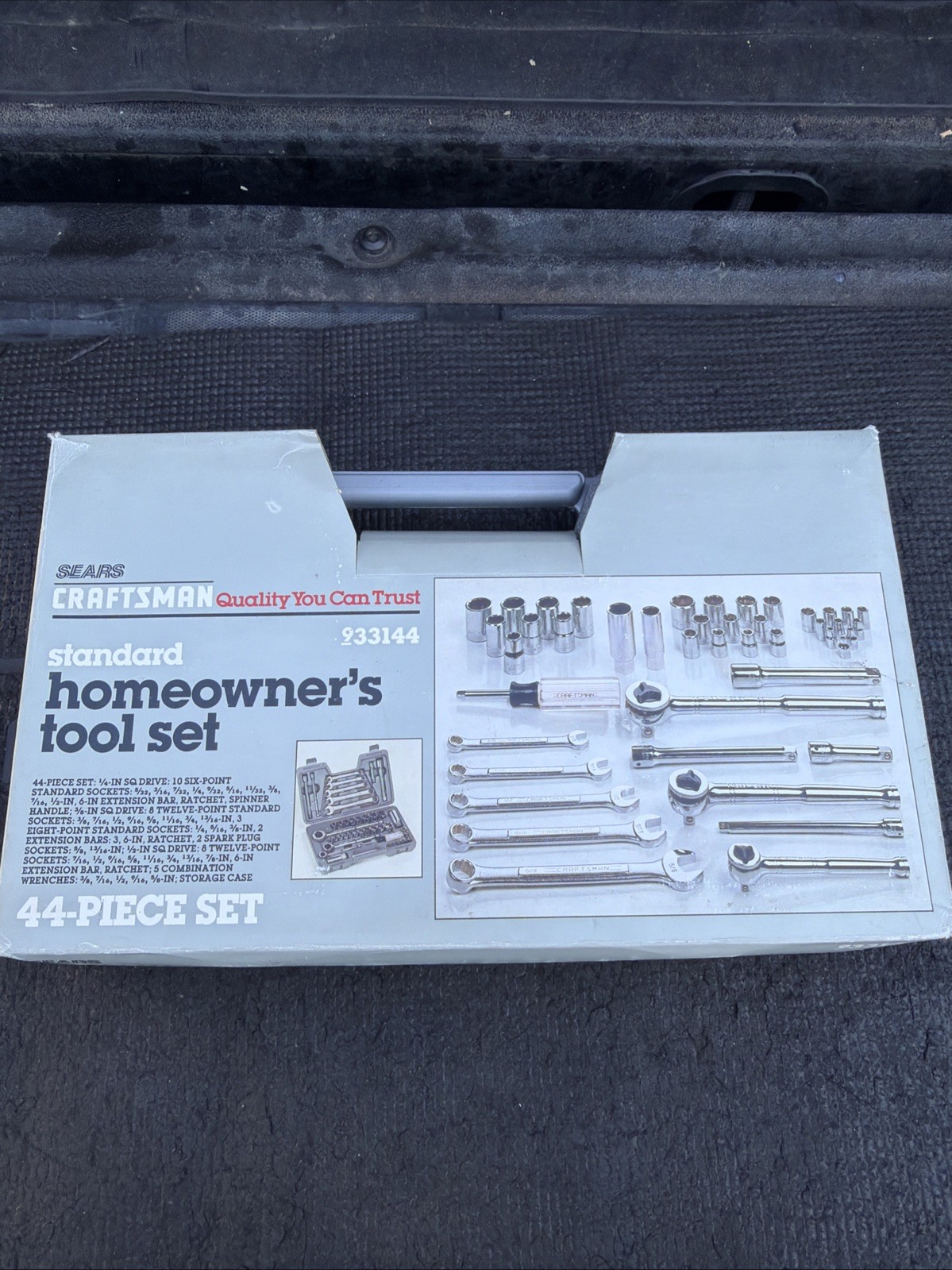 Sears Craftsman Nos Rare Stampings 44pc Homeowners Tool Set Socket SAE 33144 Tri