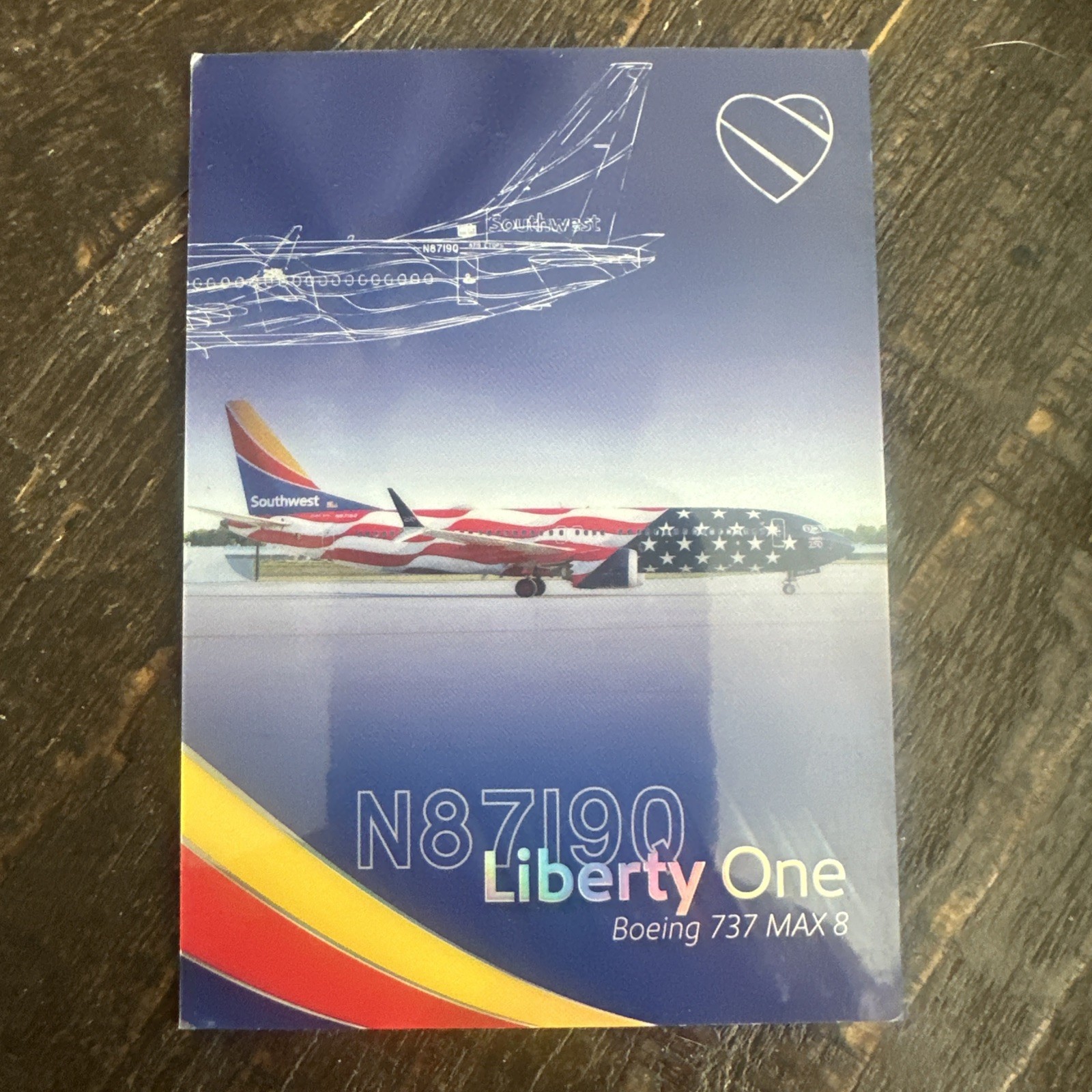 Southwest Airlines Boeing 737 MAX 8 Liberty One N8719Q Trading Card