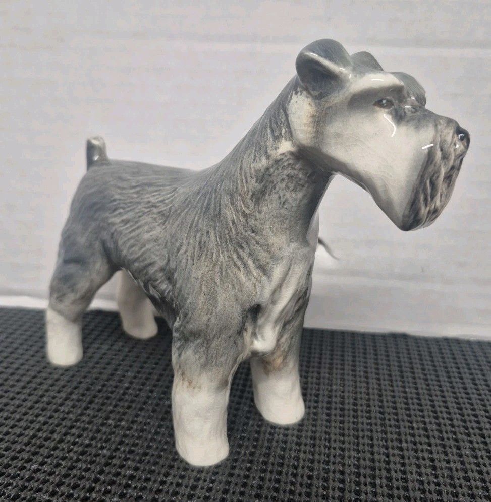 Vintage Coopercraft Pottery Schnauzer Figurine Staffordshire, England 6\