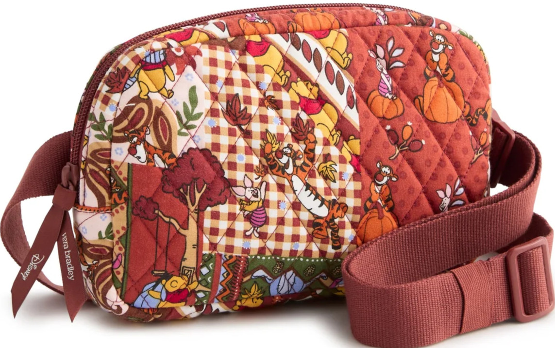 NEW Vera Bradley LARGE CUBE BELT BAG CROSSBODY Disney POOH'S AUTUMN ADVENTURES