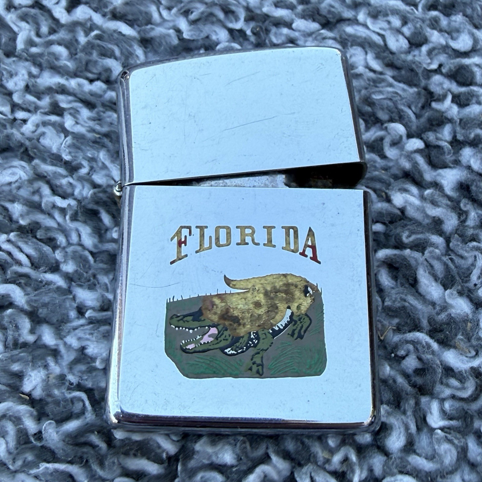 VINTAGE 1993 FLORIDA ALLIGATOR ZIPPO LIGHTER USED CONDITION VINTAGE 1993 FLORIDA ALLIGATOR ZIPPO LIGHTER USED CONDITION