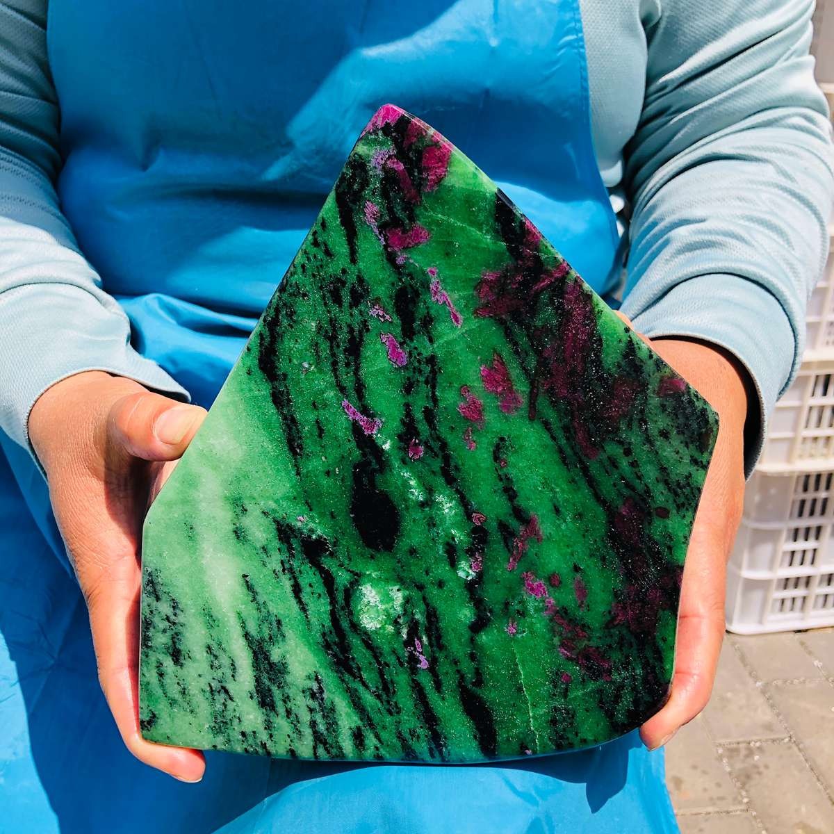 13.11LB Large Natural Ruby and emerald ore Quartz Crystal Healing Sample 5015