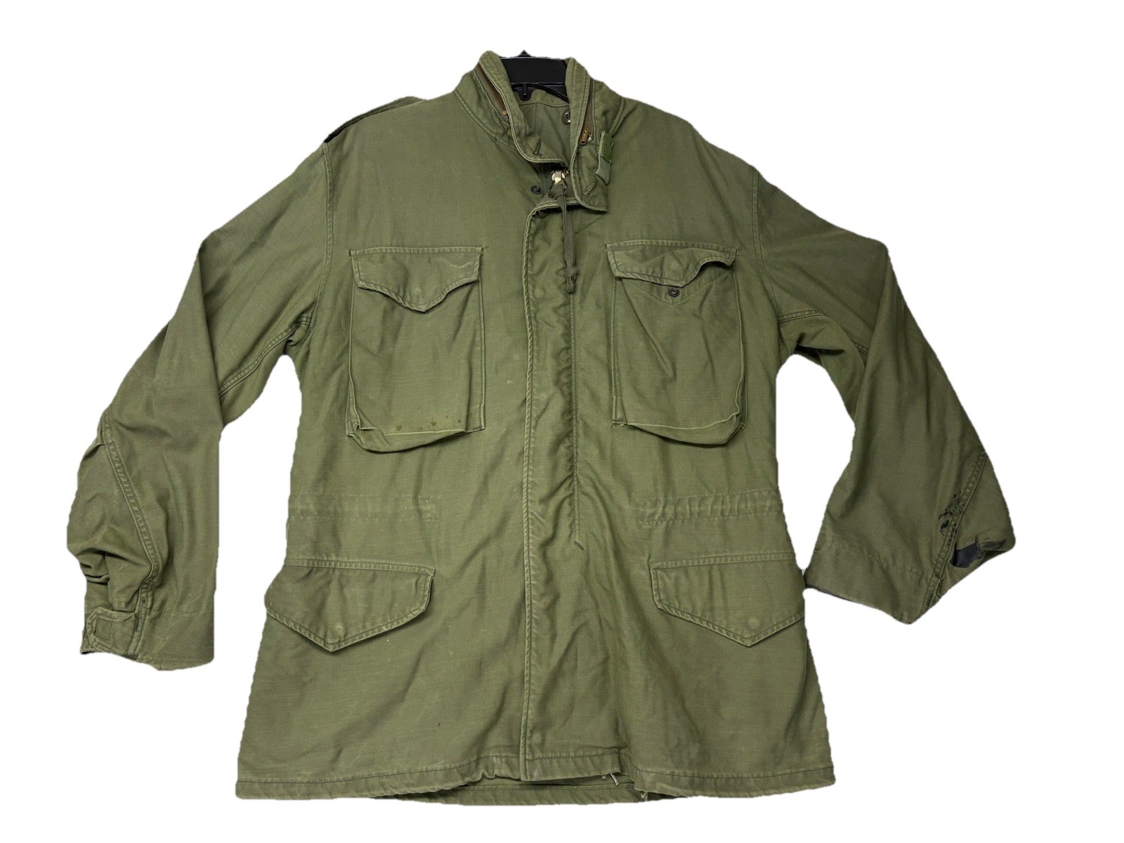 USMC Cold Weather Field Jacket Medium Short OG-107 Green Military Coat Vint
