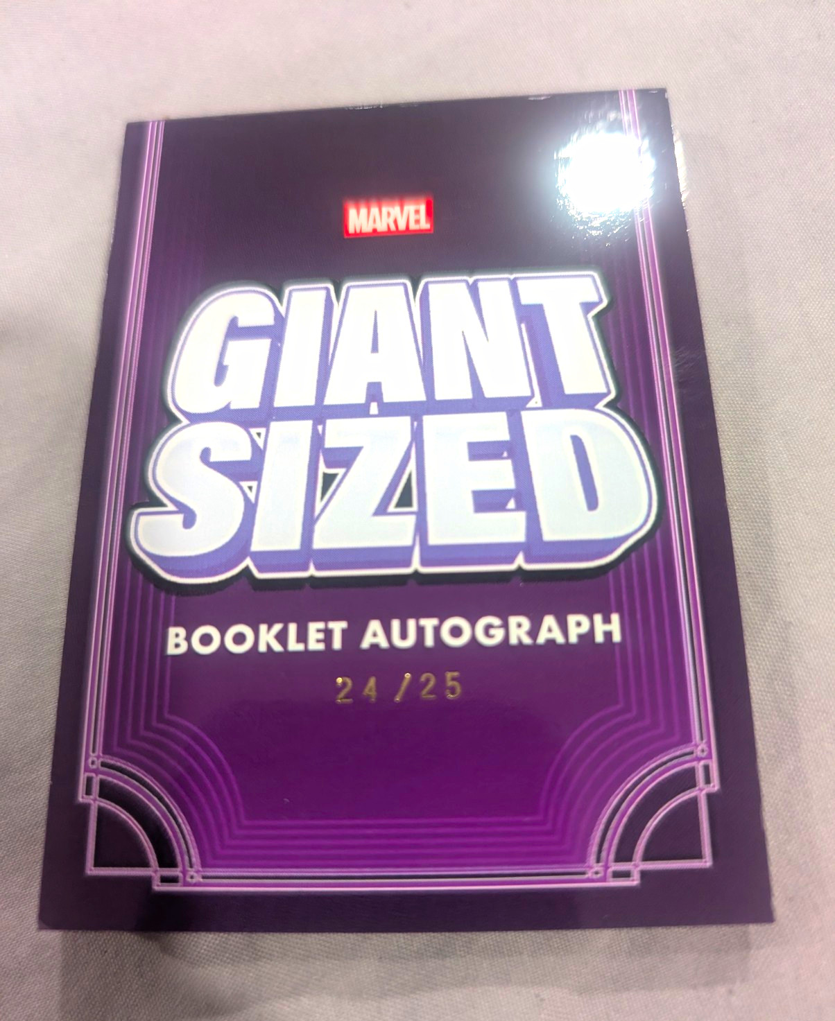 Topps 2026 Marvel Neon Thanos GS-9 Giant Sized Booklet Auto Bella Rachlin