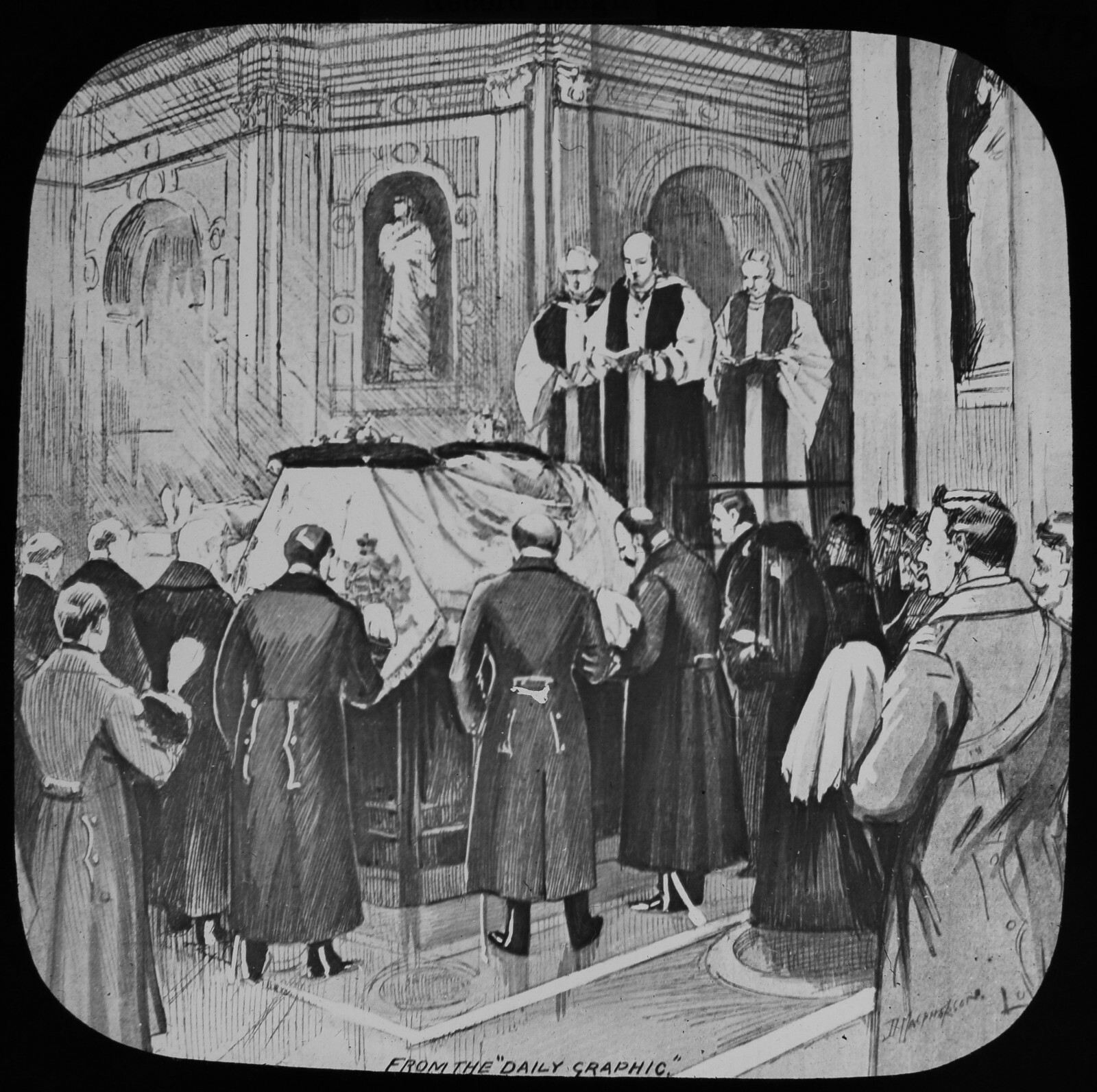 ANTIQUE Magic Lantern Slide QUEEN VICTORIAS FUNERAL 1901 COMMITTAL OF BODY ANTIQUE Magic Lantern Slide QUEEN VICTORIAS FUNERAL 1901 COMMITTAL OF BODY