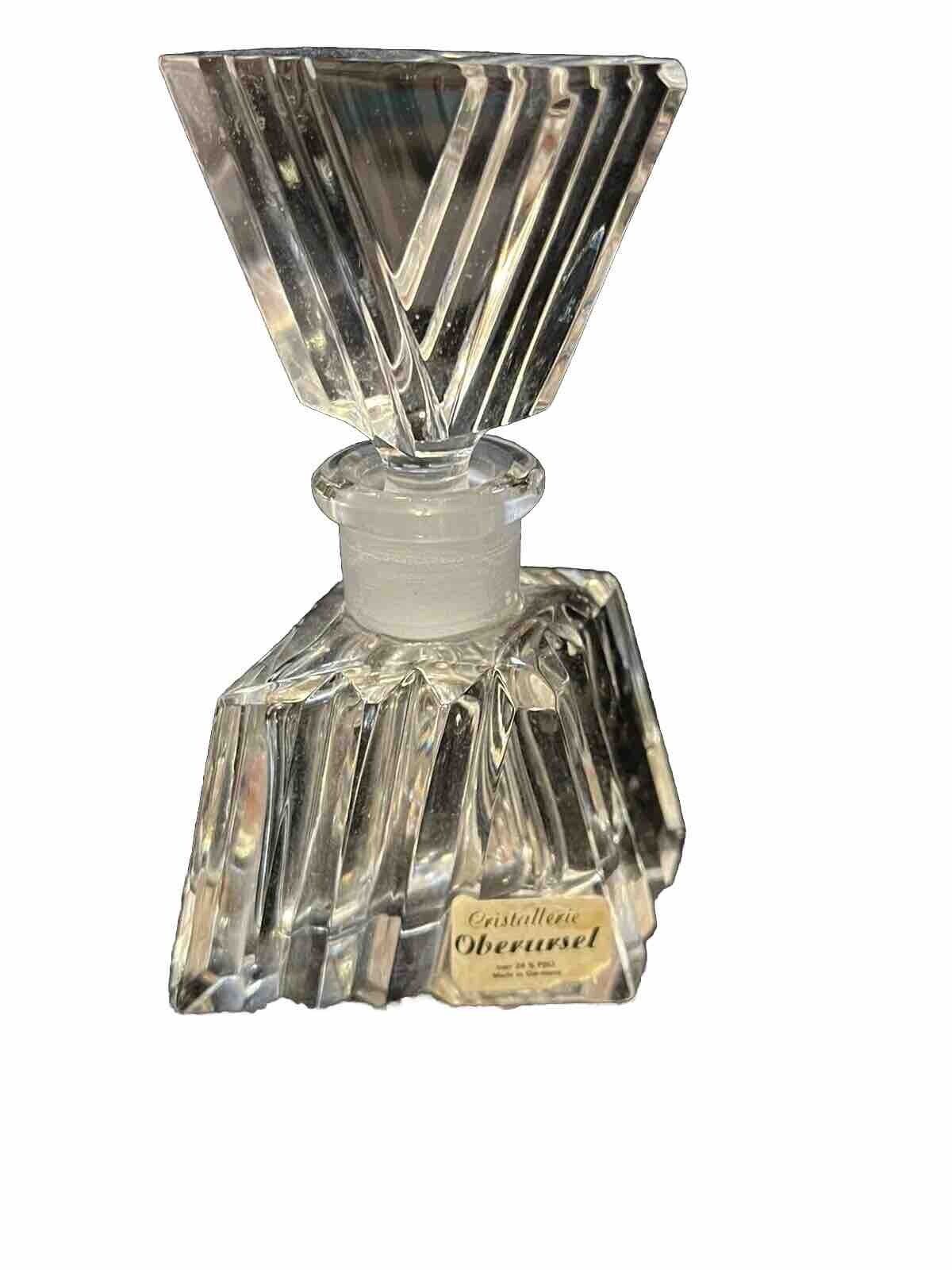 Cristallerie Oberursel Lead Cut Crystal Perfume Bottle Germany