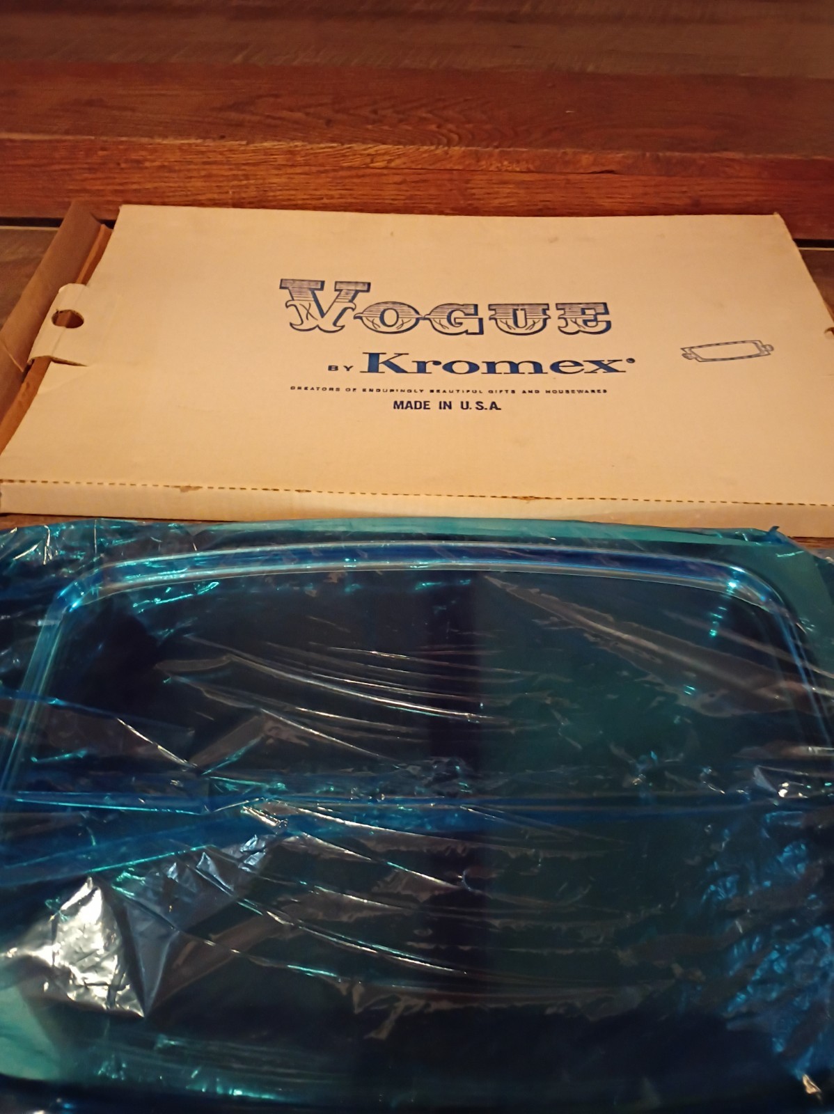  Vintage 60s Vogue Kromex Chrome Finish 17 In Long Bread & Roll Serving Tray New