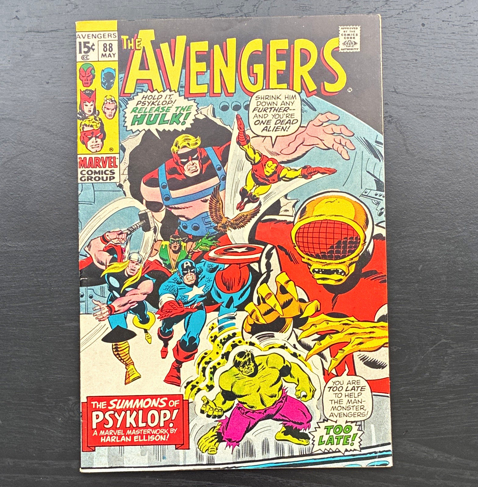 Marvel The Avengers #88 (May) The Summons of Psyklop Hulk Harlan Ellison