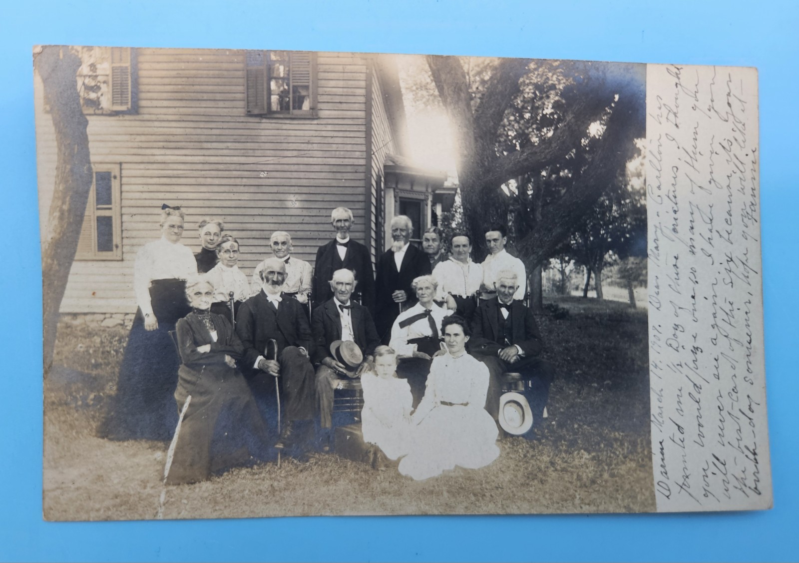 RPPC Antique 1909 Family Photo Postcard To Mary Robinson Darrin NY From Fannie RPPC Antique 1909 Family Photo Postcard To Mary Robinson Darrin NY From Fannie
