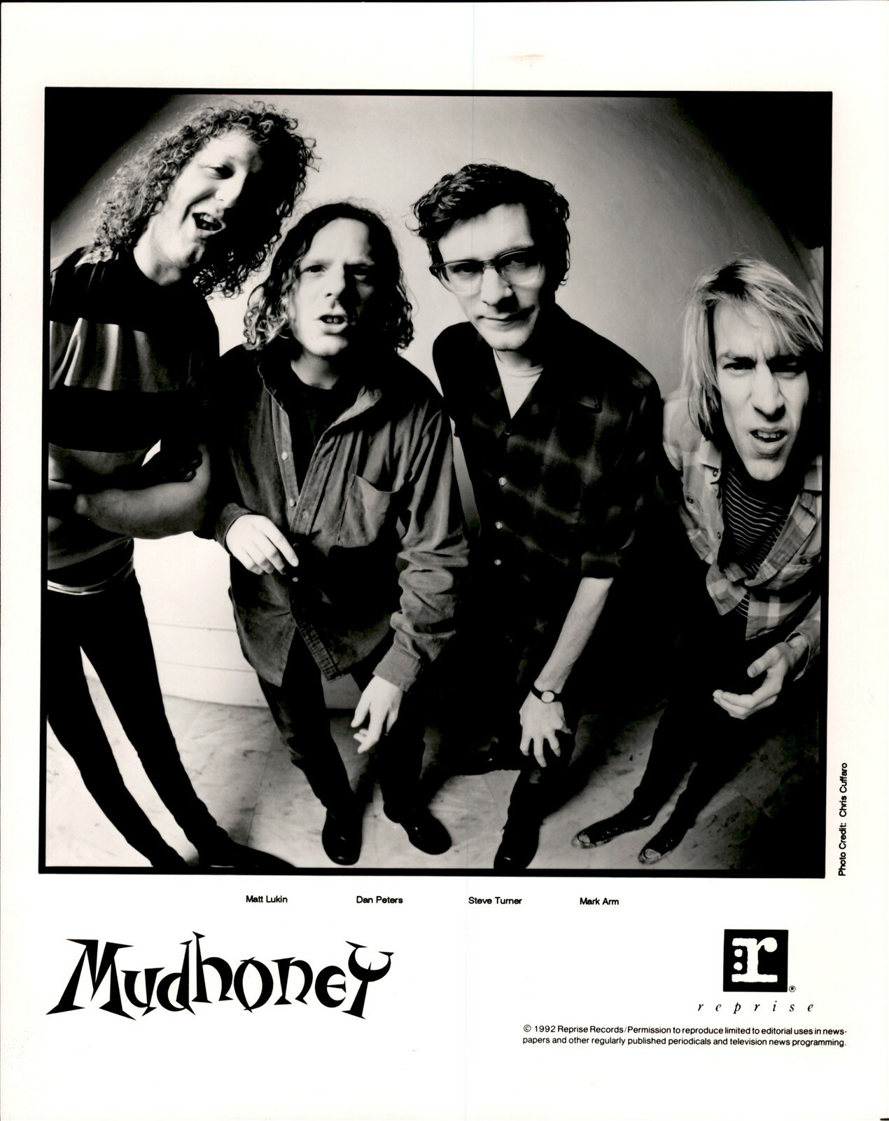 LG943 1992 Orig Chris Cuffaro Photo MUDHONEY Matt Lukin Dan Peters Steve Turner