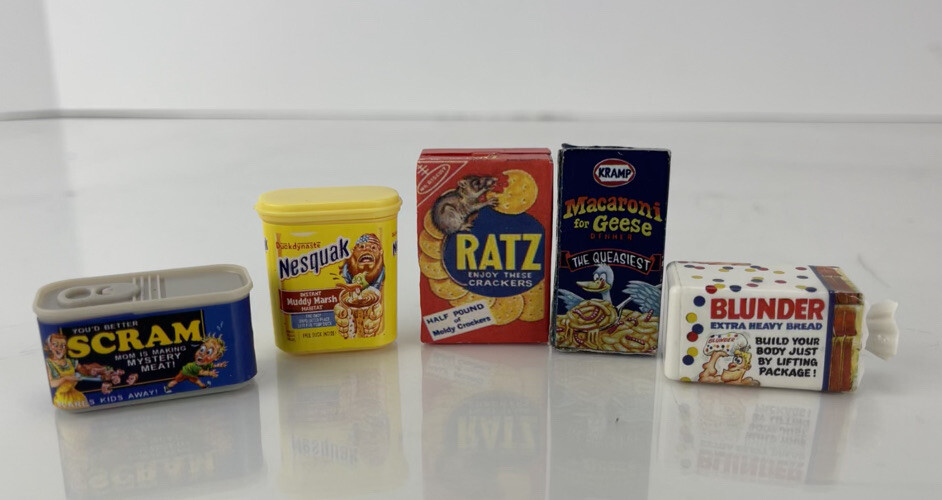 Miniature food funny World's Smallest Wacky Packages Minis 5 pieces diorama