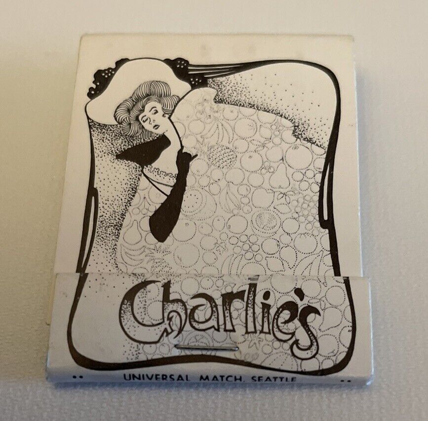 Vintage Charlie’s Restaurant Matchbook Full Unstruck * Seattle WA