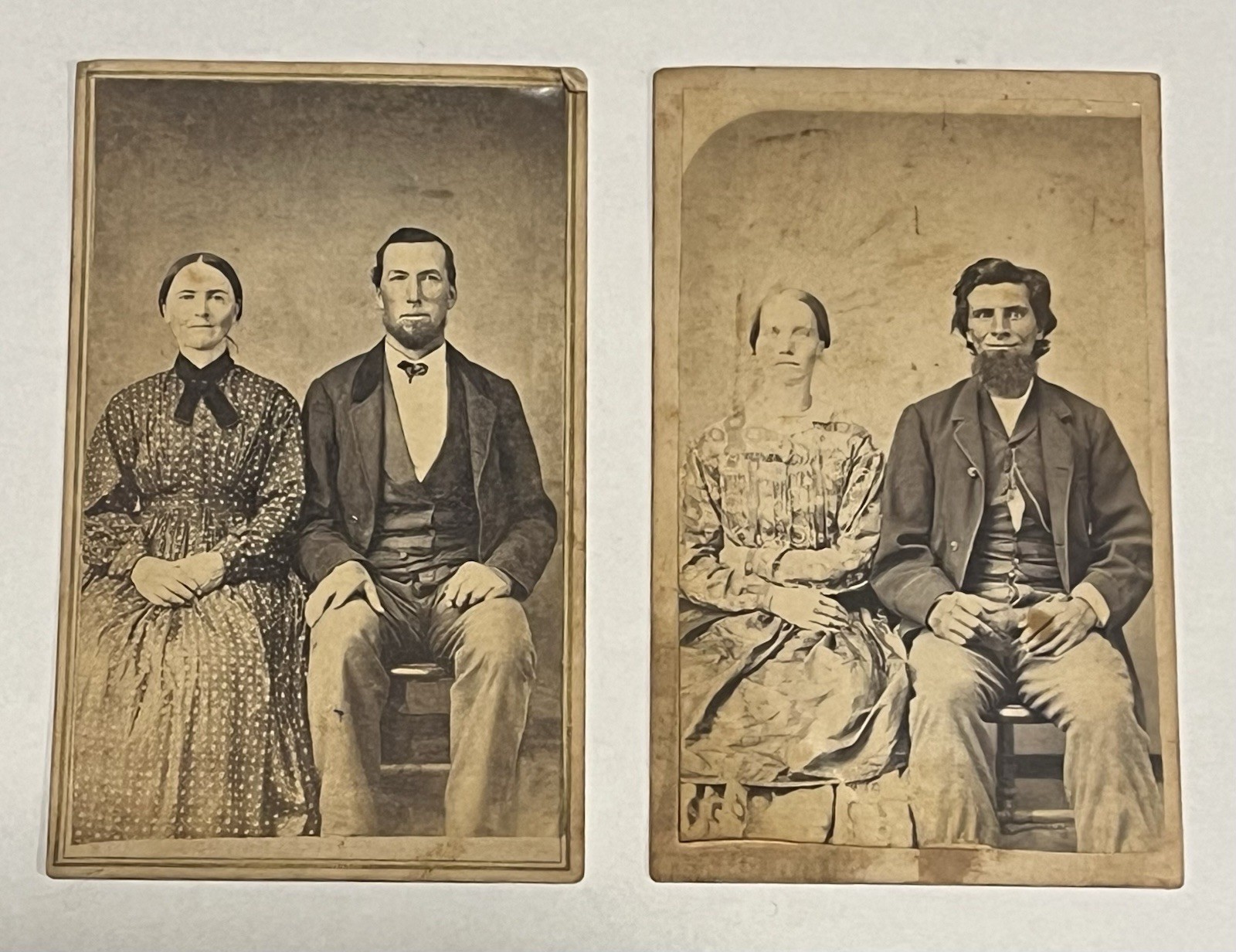 2 Antique CDVs Victorian Couples Logan Ohio W.M. Oaks 2 Cent Revenue Stamps 2 Antique CDVs Victorian Couples Logan Ohio W.M. Oaks 2 Cent Revenue Stamps
