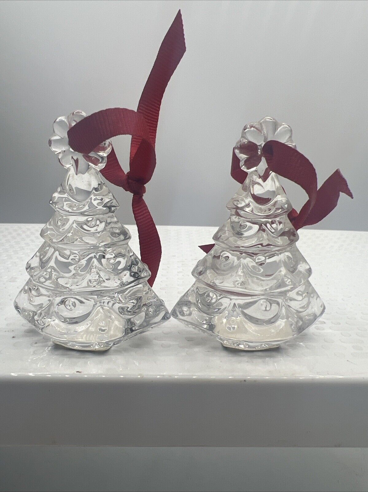 Waterford Crystal Marquis Christmas Tree Ornament Made in Germany Lot Of 2