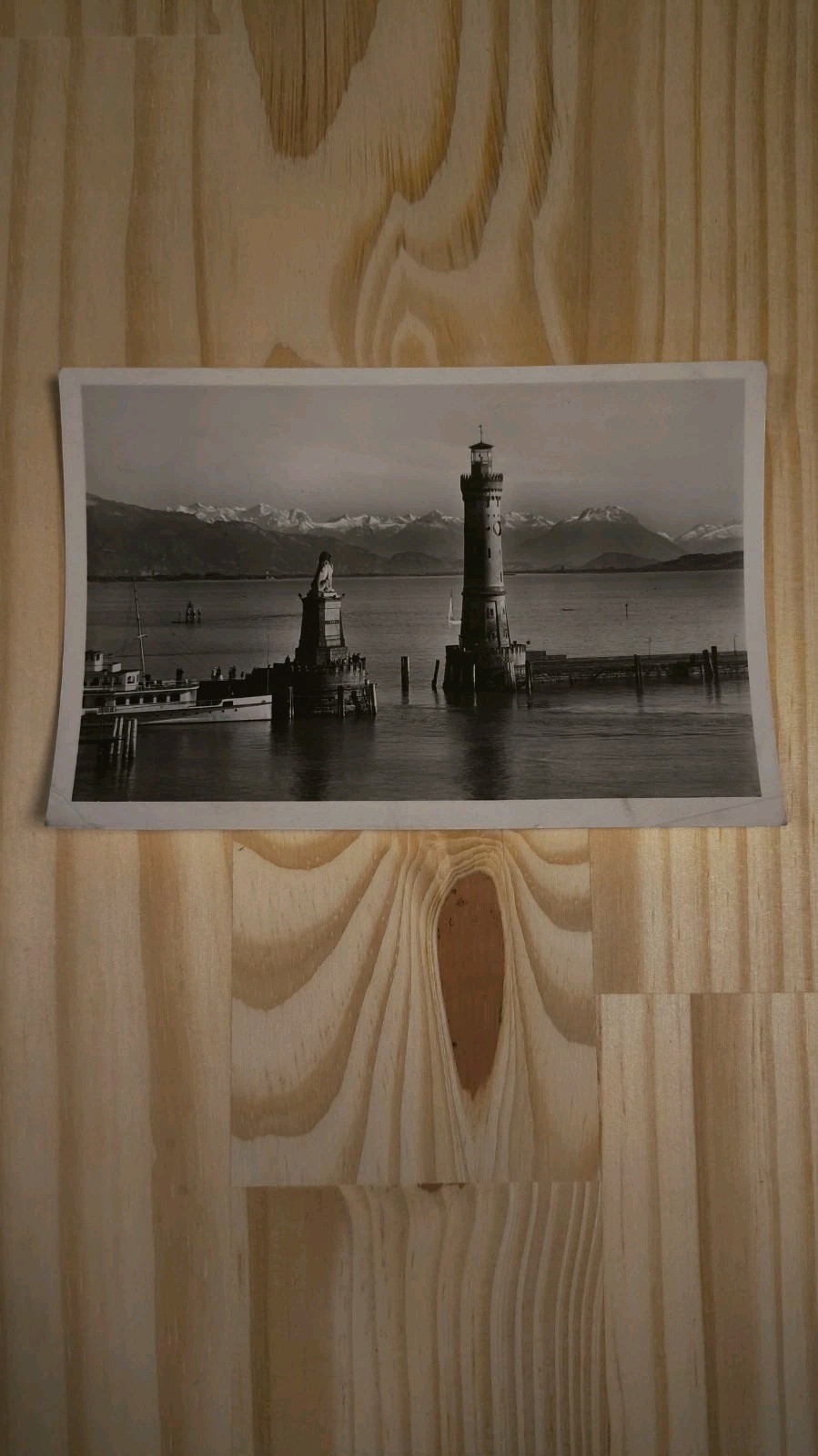 Old postcard Lindau Lake Constance Germany 1950 Poste aux Armies stamp France harpkerer Havre