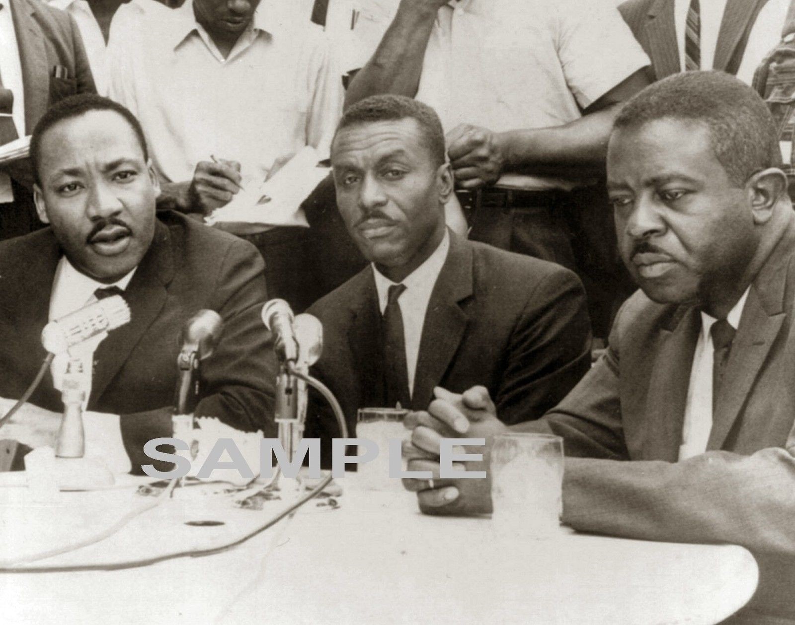 1963 MARTIN LUTHER KING Fred Shuttlesworth  Ralph Abernathy PHOTO