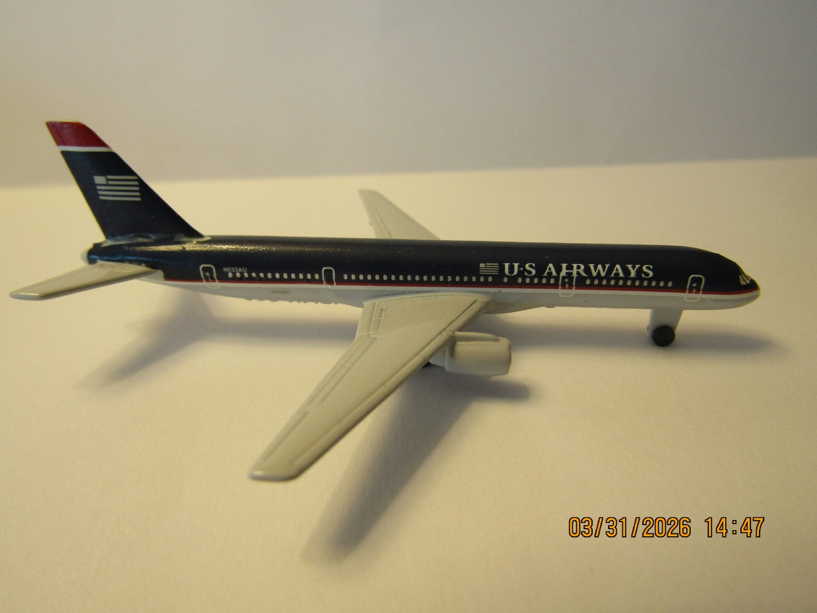 USAirways Flag Livery Die Cast SCHABAK Boeing 757 Model Airplane 908/99 Germany USAirways Flag Livery Die Cast SCHABAK Boeing 757 Model Airplane 908/99 Germany